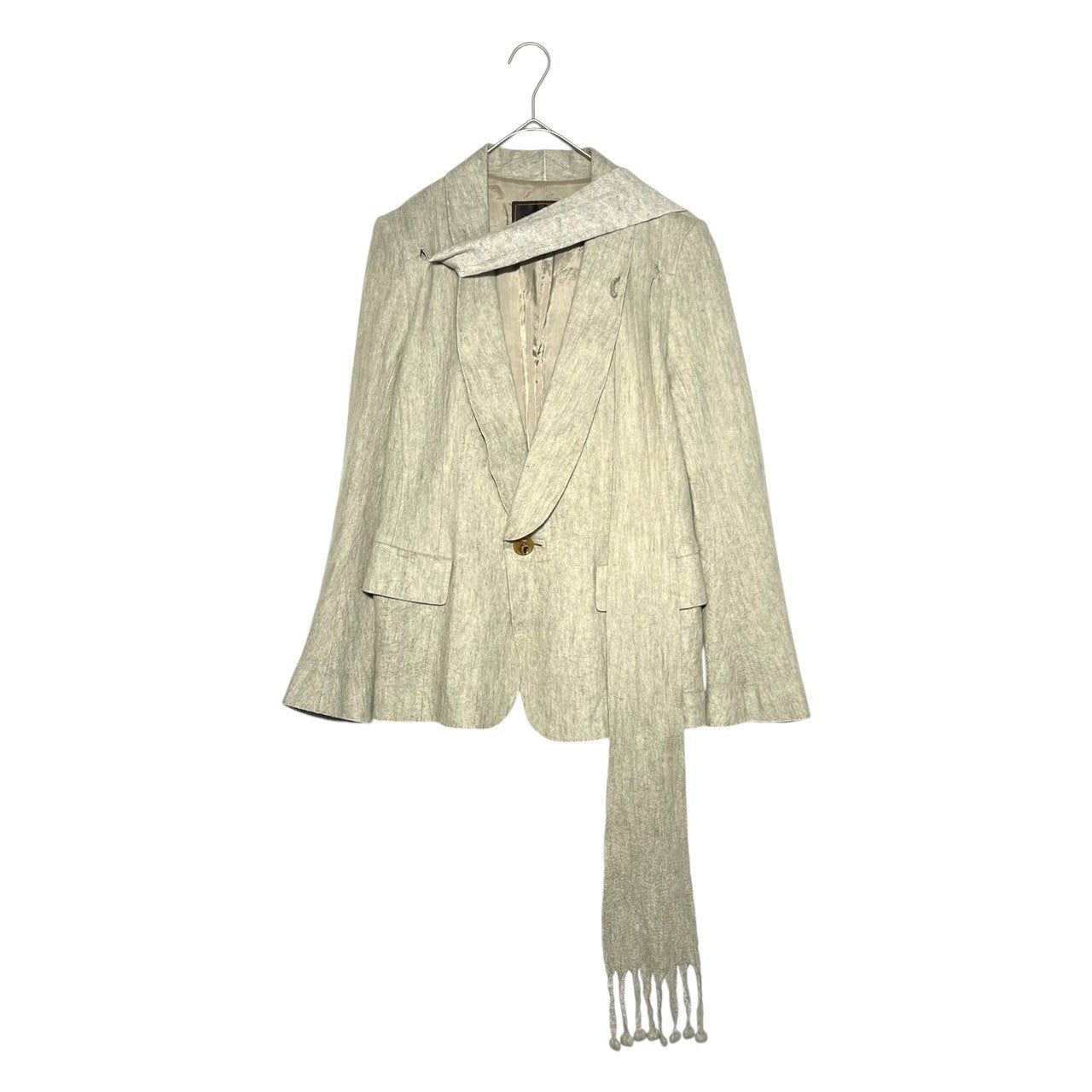 UNDERCOVER(アンダーカバー) 05AW ARTS&CRAFTS期 archive felt stole jacket アーカイブ フェルト ストール ジャケット 5A13-J13 3 グレー