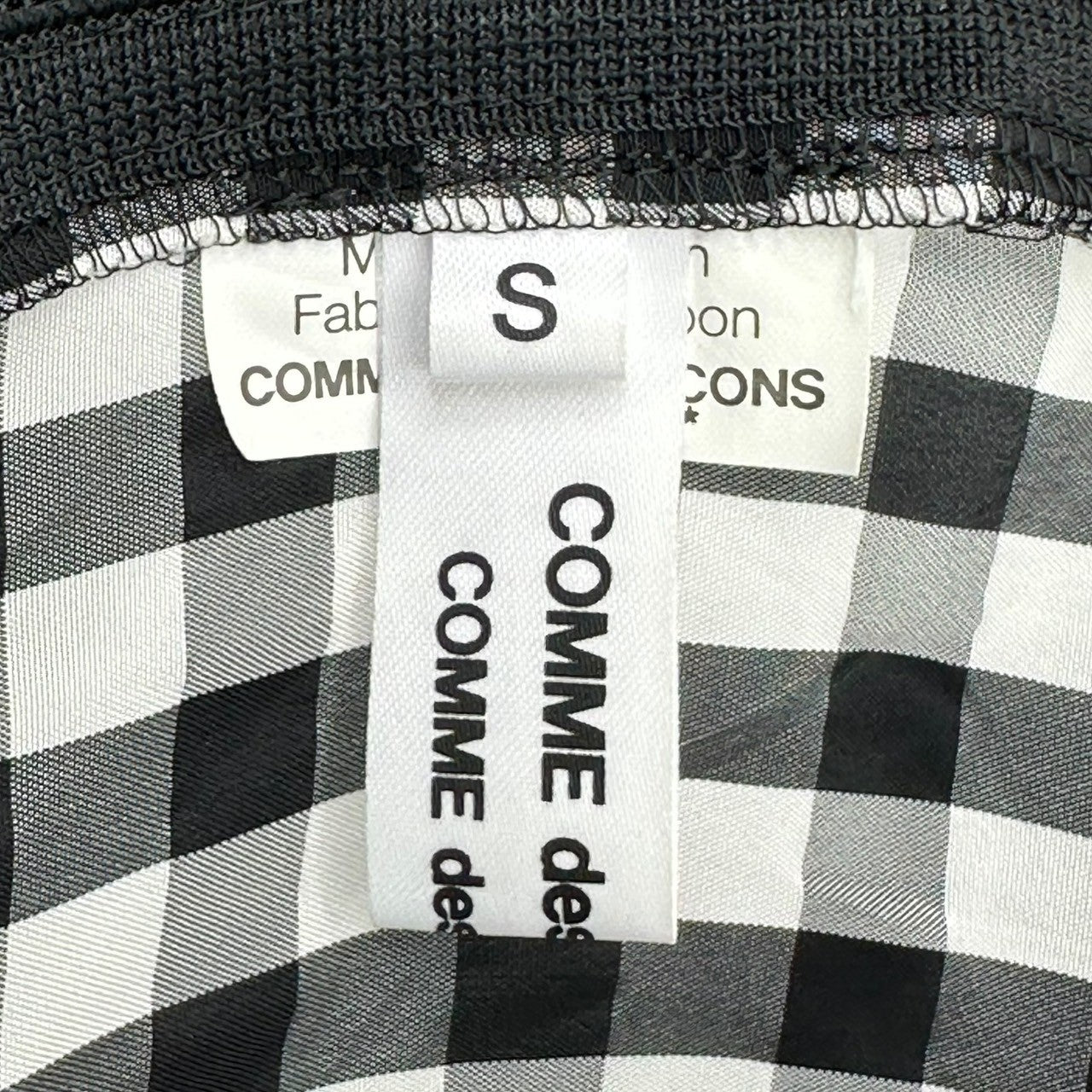 COMME des GARCONS COMME des GARCONS(コムデギャルソンコムデギャルソン) 13AW Dolman Sleeve Check Pullover Blouse ドルマンスリーブ チェック プルオーバー ブラウス RL-B006 S ブラック×ホワイト AD2013