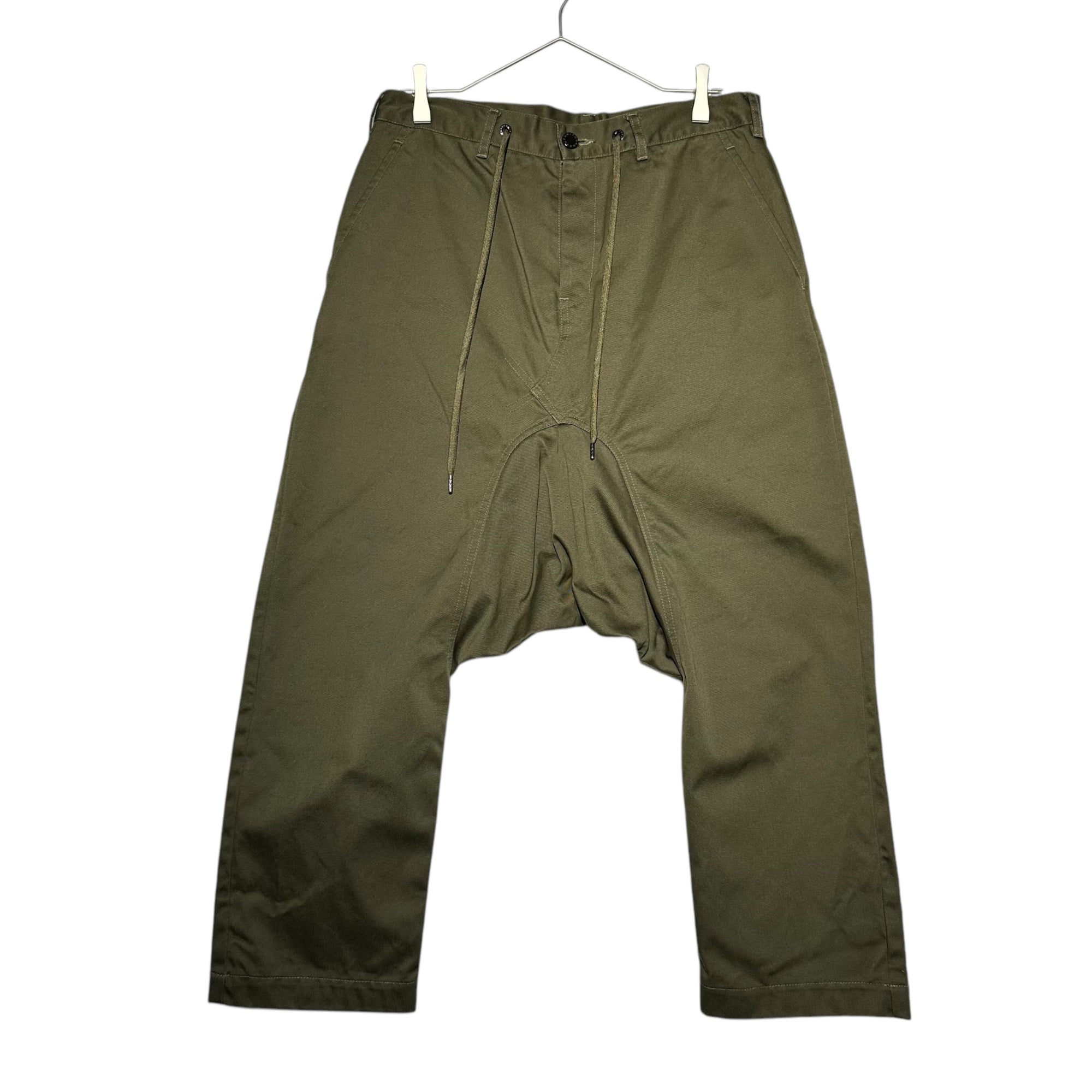 FUMITO GANRYU(フミトガンリュウ) Cotton sarouel chino pants コットン サルエル チノ パンツ チノパン FU0-PA-002 2(M程度) カーキ