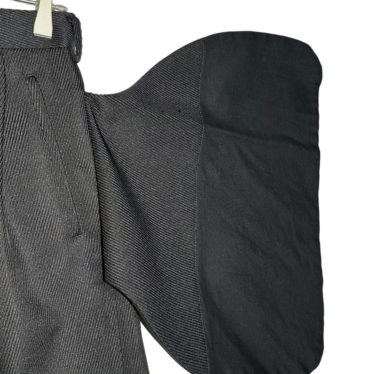 COMME des GARCONS HOMME PLUS(コムデギャルソンオムプリュス) 25SS Deformed design pleated wide shorts 変形デザイン プリーツ ワイド ショーツ PO-P053 S ブラック AD2024