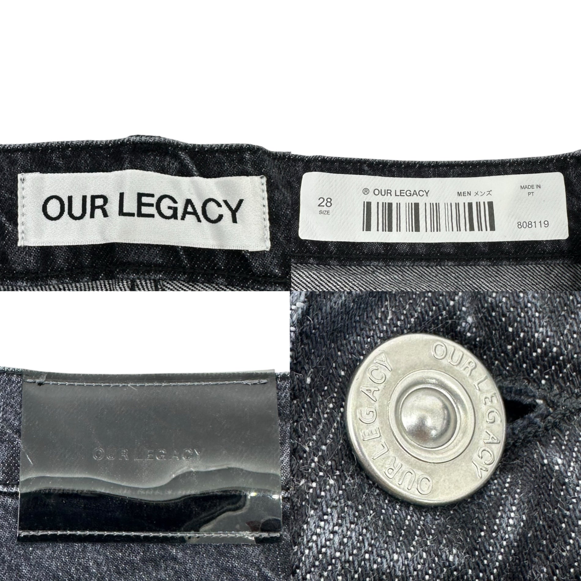 OUR LEGACY(アワーレガシー) THIRD CUT-Supergrey Wash サード カット スーパーグレーウォッシュ M4195TS 28 ブラック ブラック ストレート デニム パンツ