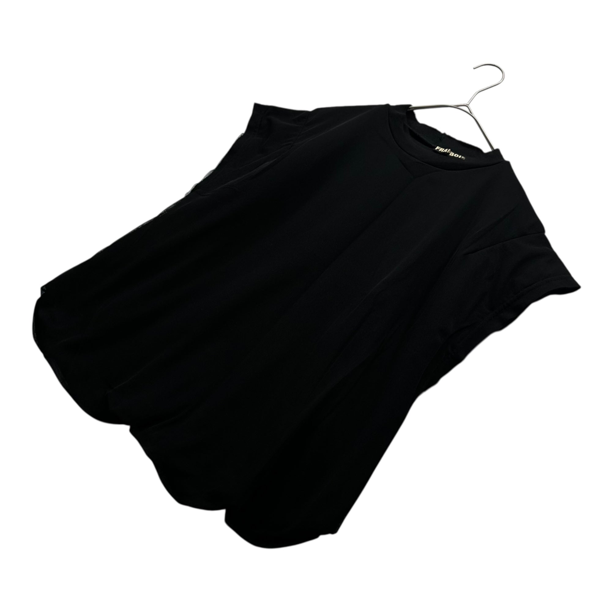 FRAPBOIS(フラボア) Tulle layered French sleeve top チュール レイヤード フレンチスリーブ カットソー B1543UT 206 1(S程度) ブラック