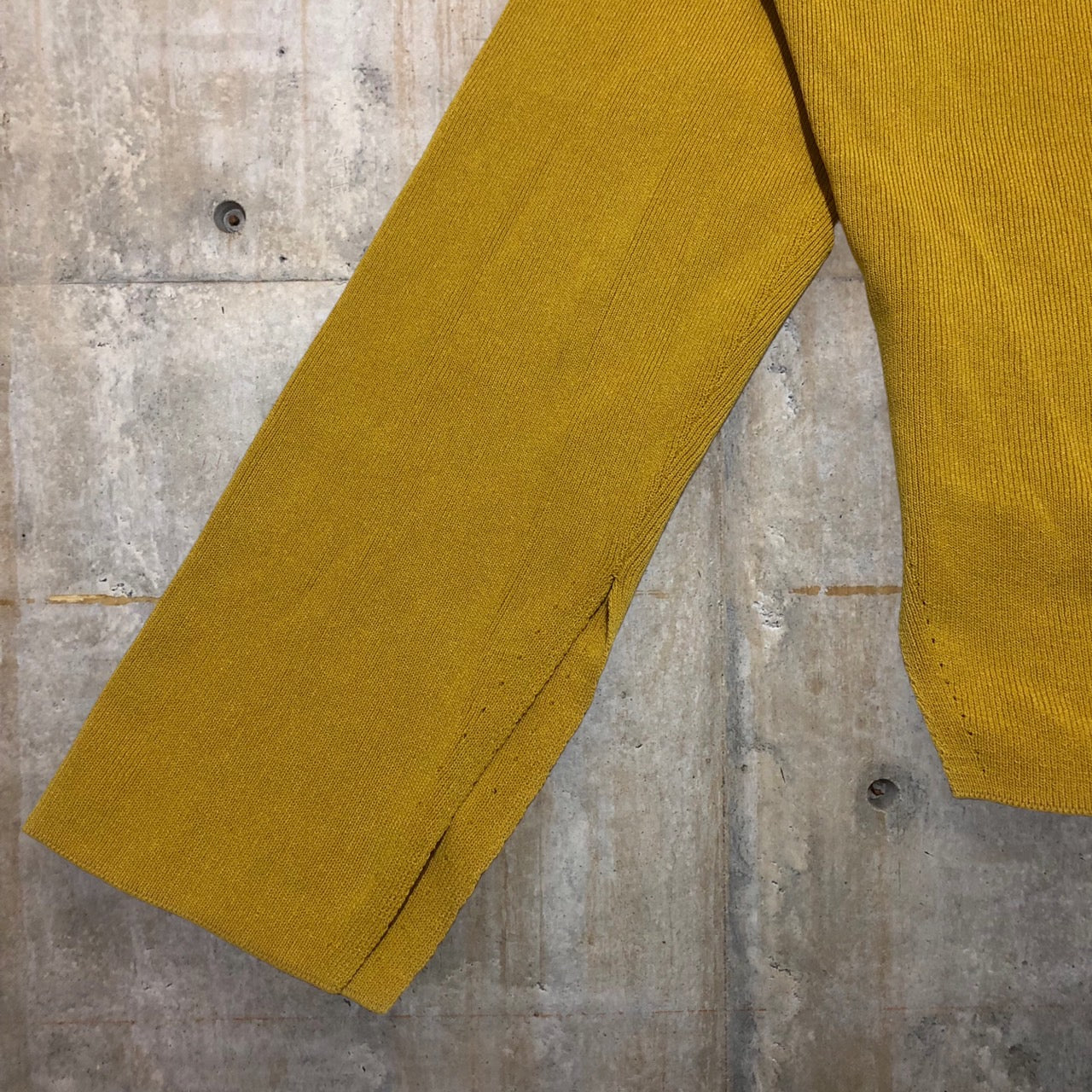 THE SHINZONE(ザシンゾーン) ハイゲージショート丈ニット/サイドスリット 17AMSNI04 FREE イエロー