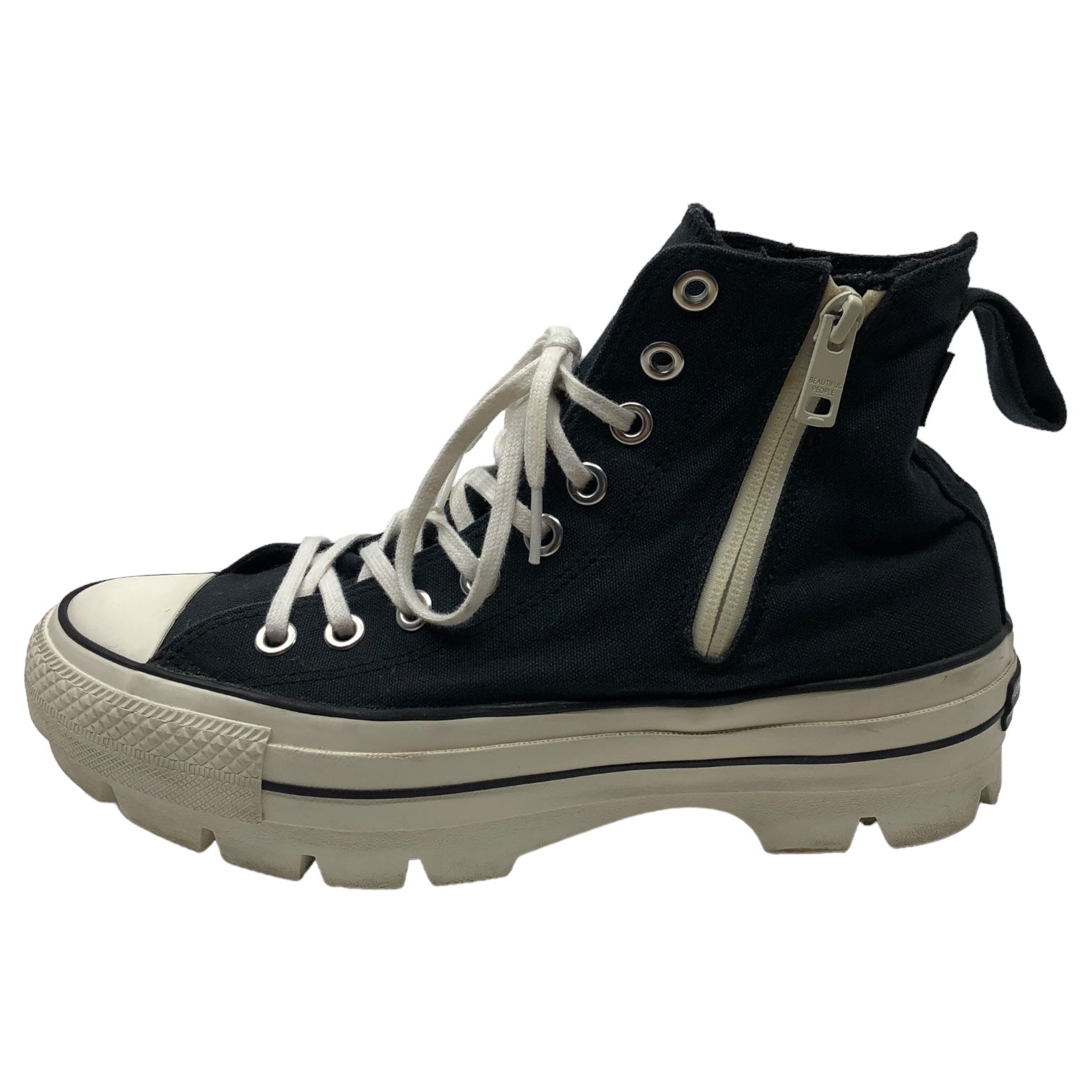 CONVERSE × beautiful people(コンバース×ビューティフルピープル) chunky heel sneakers チャンキーヒールスニーカー 31306220 26.0cm ブラック×ホワイト GORE-TEX ハイカット