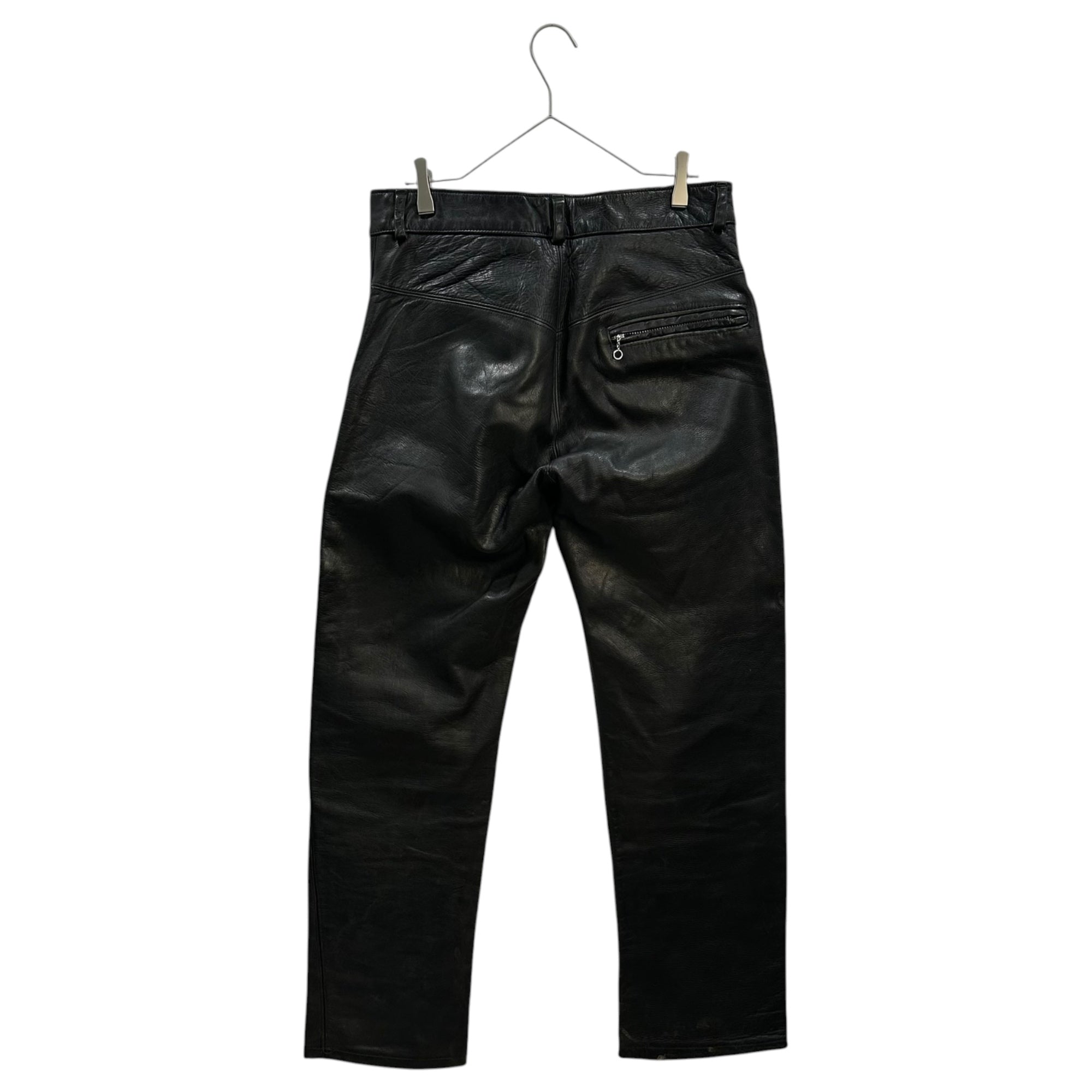 VINTAGE(ヴィンテージ) TALON Zip 3-Pocket Leather Biker Pants 3ポケット レザー バイカー パンツ 32 ブラック