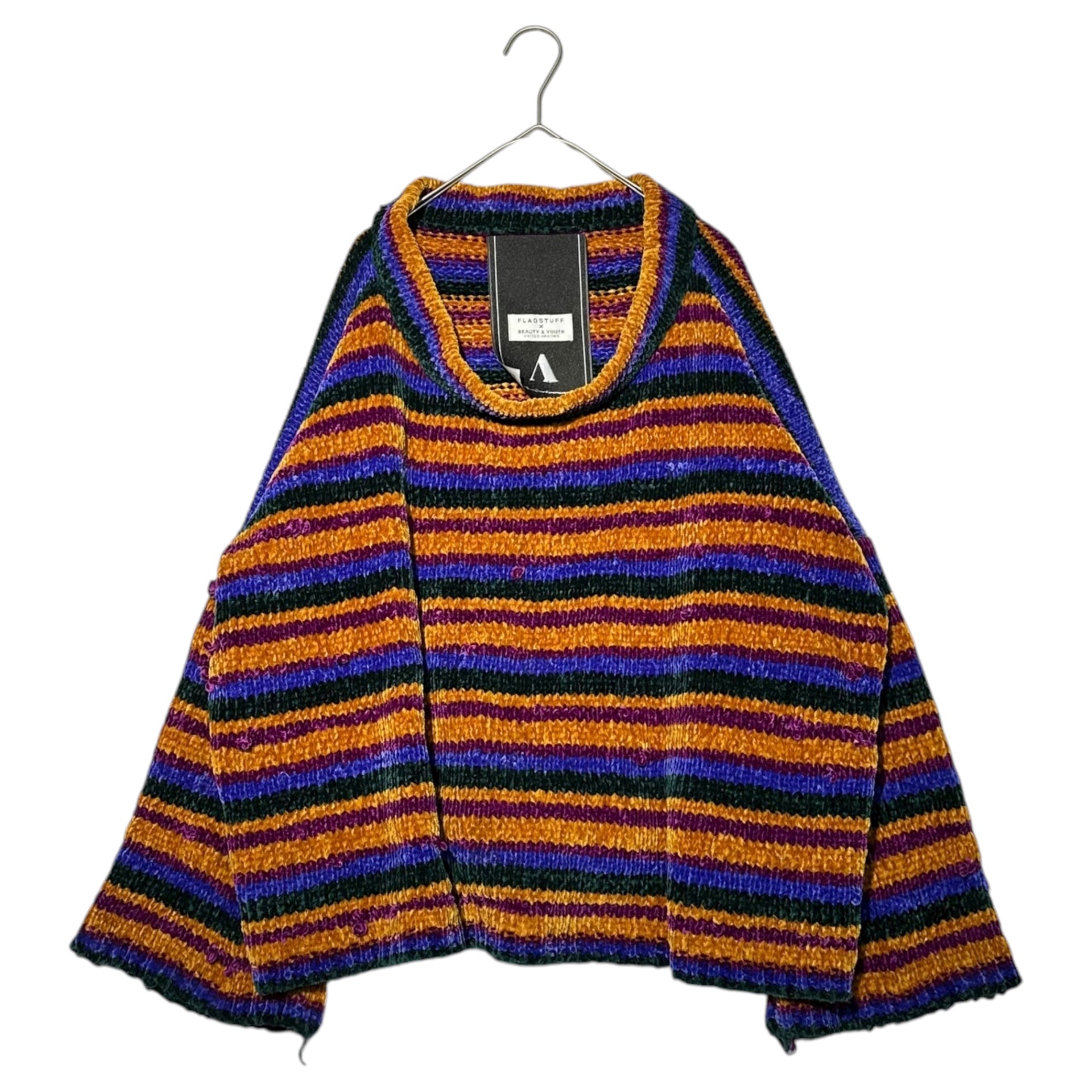 F-LAGSTUF-F × BEAUTY&YOUTH UNITED ARROWS(フラッグスタッフ × ビューティアンドユース) Mix Border Low Gauge Knit ミックス ボーダー ローゲージ ニット 2016AW-FS-06-L-BY FREE マルチカラー