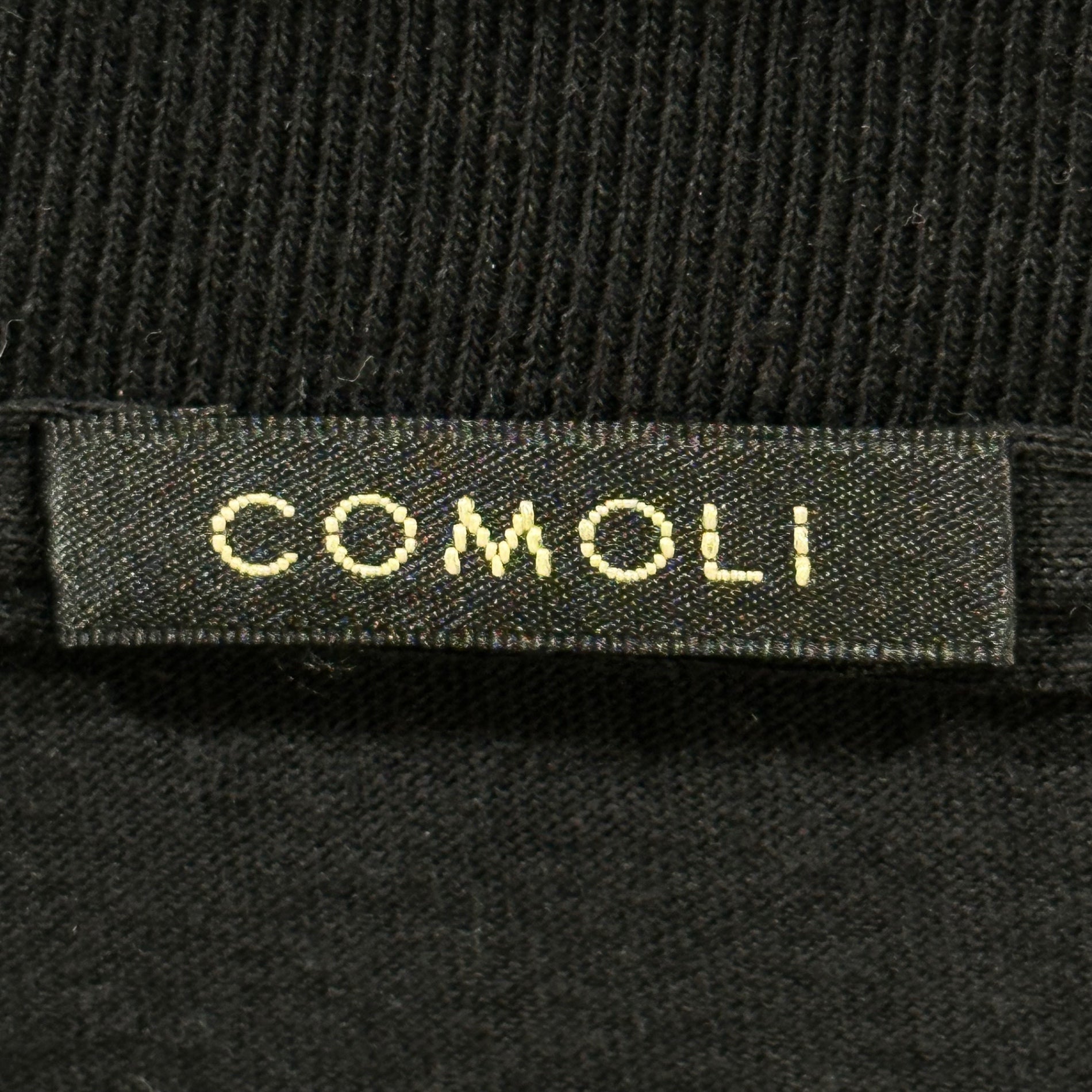 COMOLI(コモリ) 2025SS COTTON JERSEY L/S T-SHIRT コットン ジャージ 長袖 Tシャツ B01-05009 4 ブラック