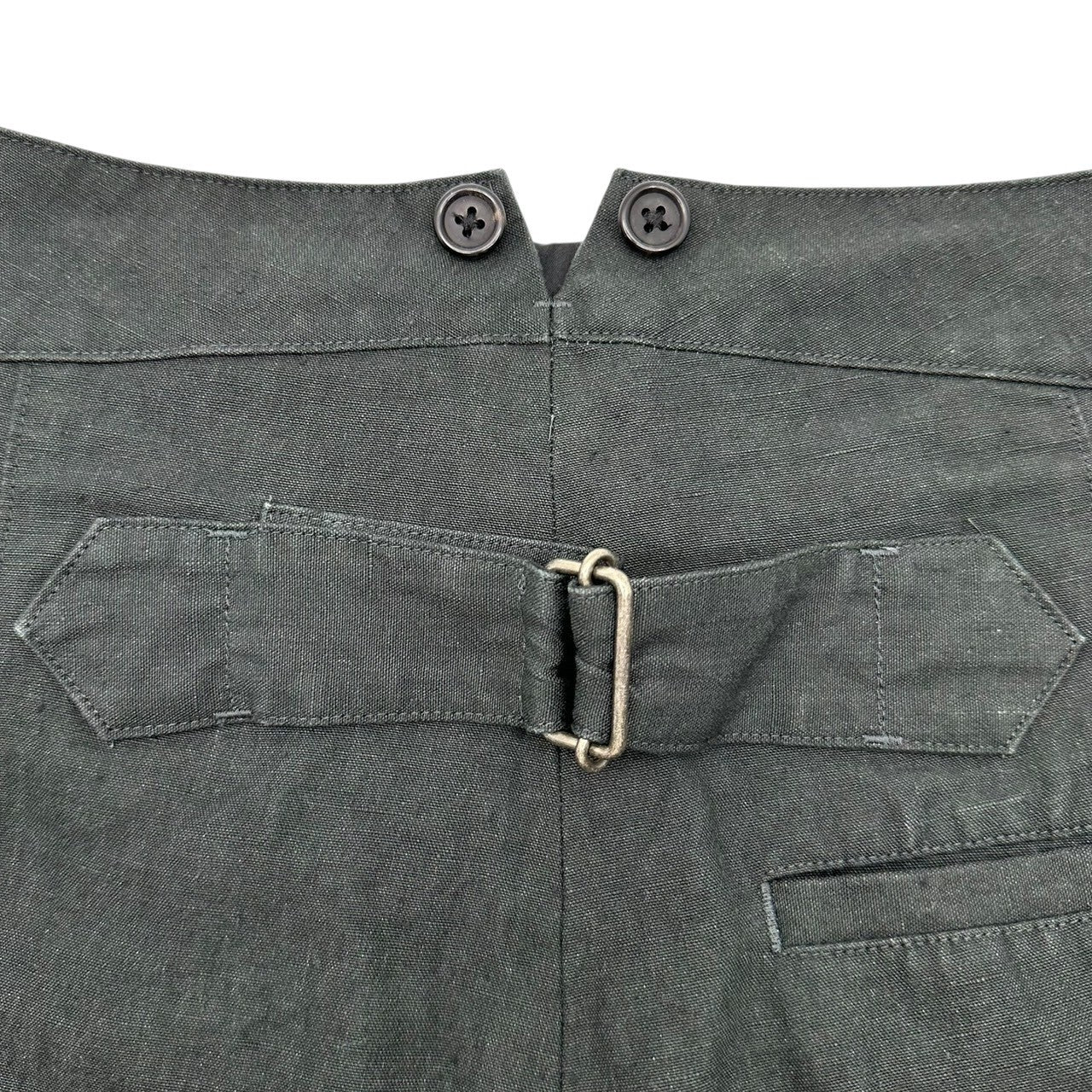 MARGARET HOWELL(マーガレットハウエル) MATT LINEN POPLIN WIDE PANTS マット リネン ポプリン ワイド パンツ 578-3142007 2(M) ブラック