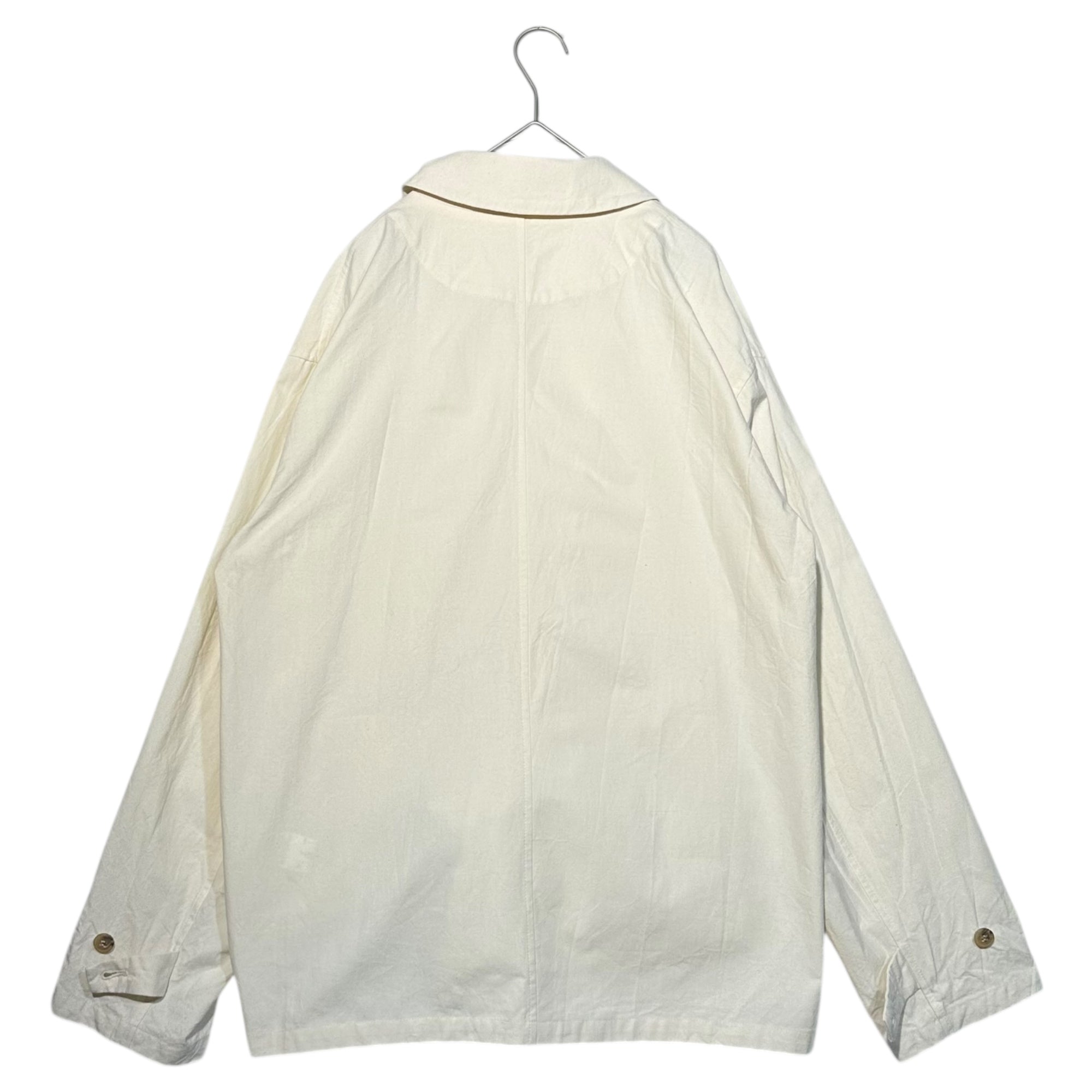 POLYPLOID(ポリプロイド) WORKWEAR JACKET -A- ワークウェア ジャケット Aタイプ コットン シャツジャケット アシンメトリー 08-A-08 WWJK 3(M) アイボリー 定番人気商品