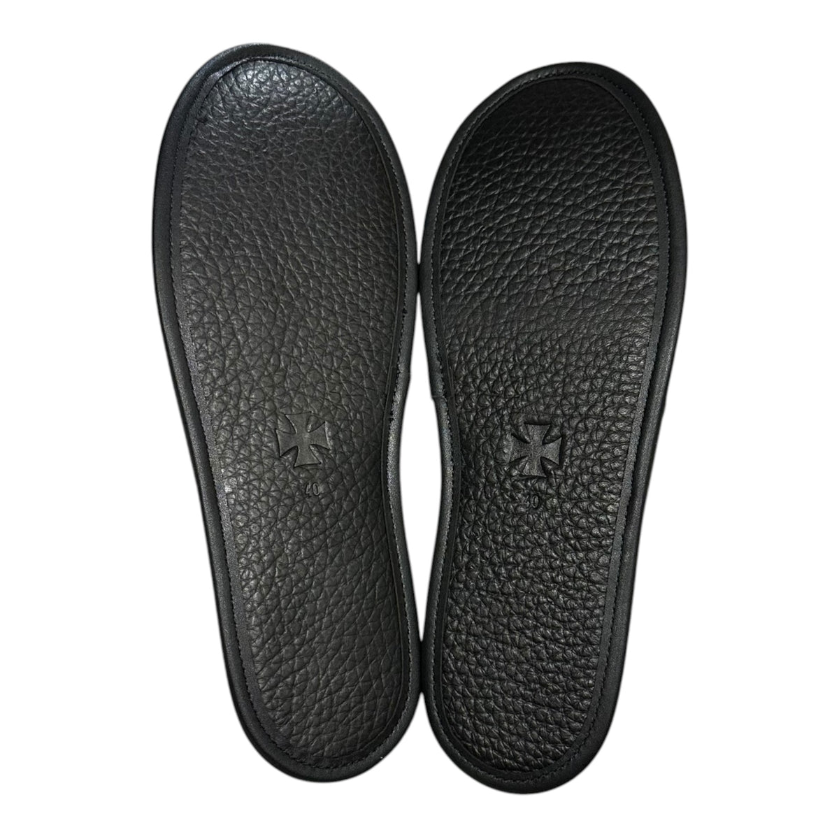 ENFANTS RICHES DÉPRIMÉS(アンファンリッシュデプリメ) Insole Stitching Lether Hotel Slipper インソール ステッチ ワーク レザー ホテル スリッパ サンダル 40 ブラック 稀少アイテム