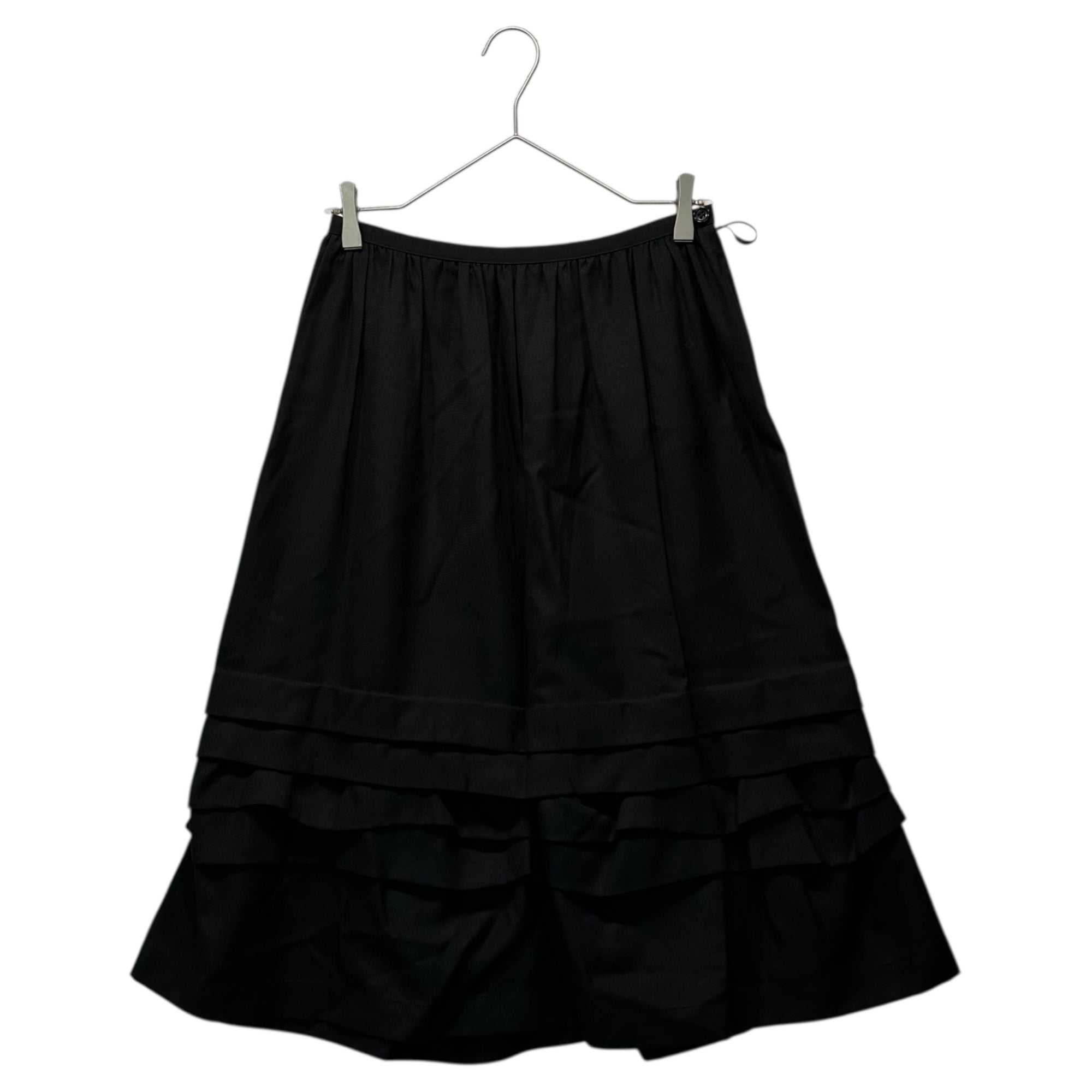 tricot COMME des GARCONS(トリココムデギャルソン) 09SS Wool Tencel Tiered Skirt ウール テンセル ティアード スカート TC-S002 M ブラック AD2008