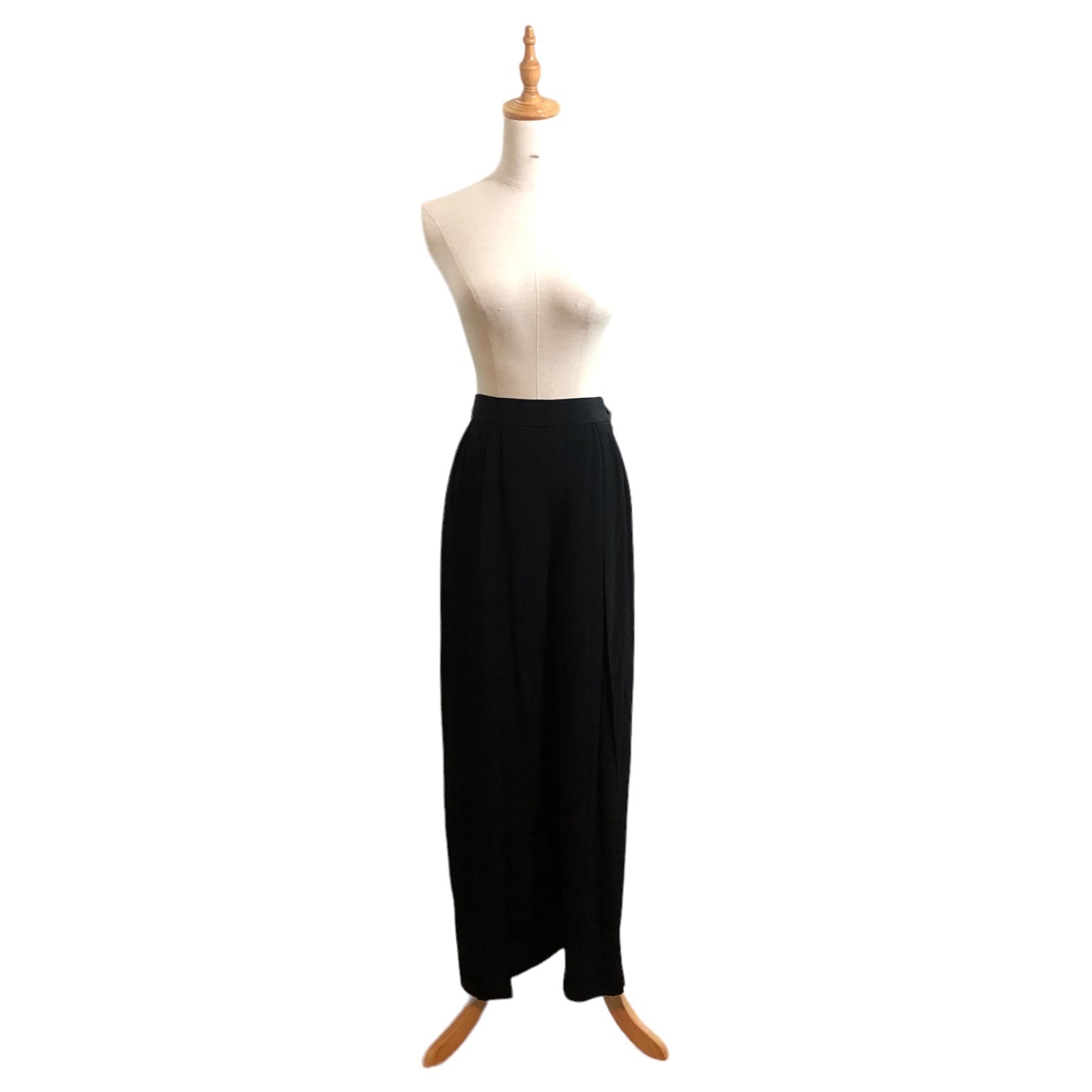 YVES SAINT LAURENT(イヴサンローラン) 90's super wide tuck pants スパー ワイド タック パンツ HH139-243 L ブラック