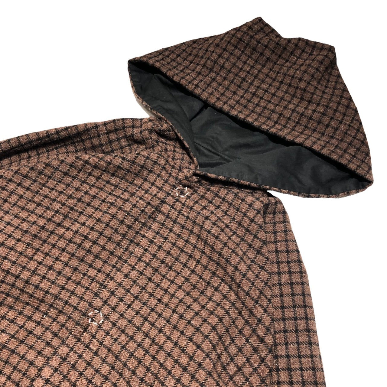 SUNSEA(サンシー) 17AW W-face check jedi coat ダブルフェイス チェック ジェダイ コート 表記無し(FREE) ブラウン×ブラック リバーシブル