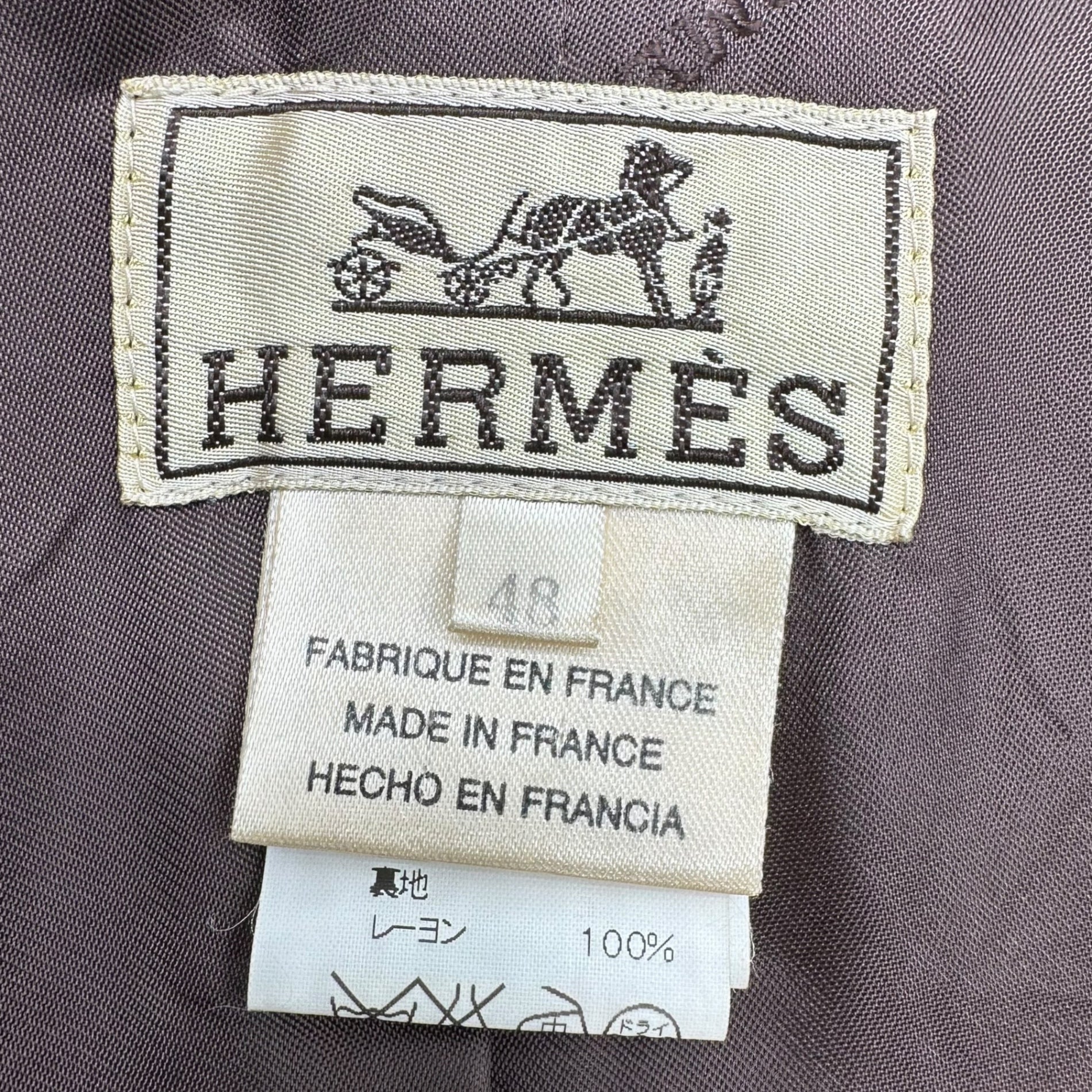 HERMES(エルメス) Quilted coat with liner ライナー付 キルティング コート 48(M程度) ブラウン 中綿 ジャケット