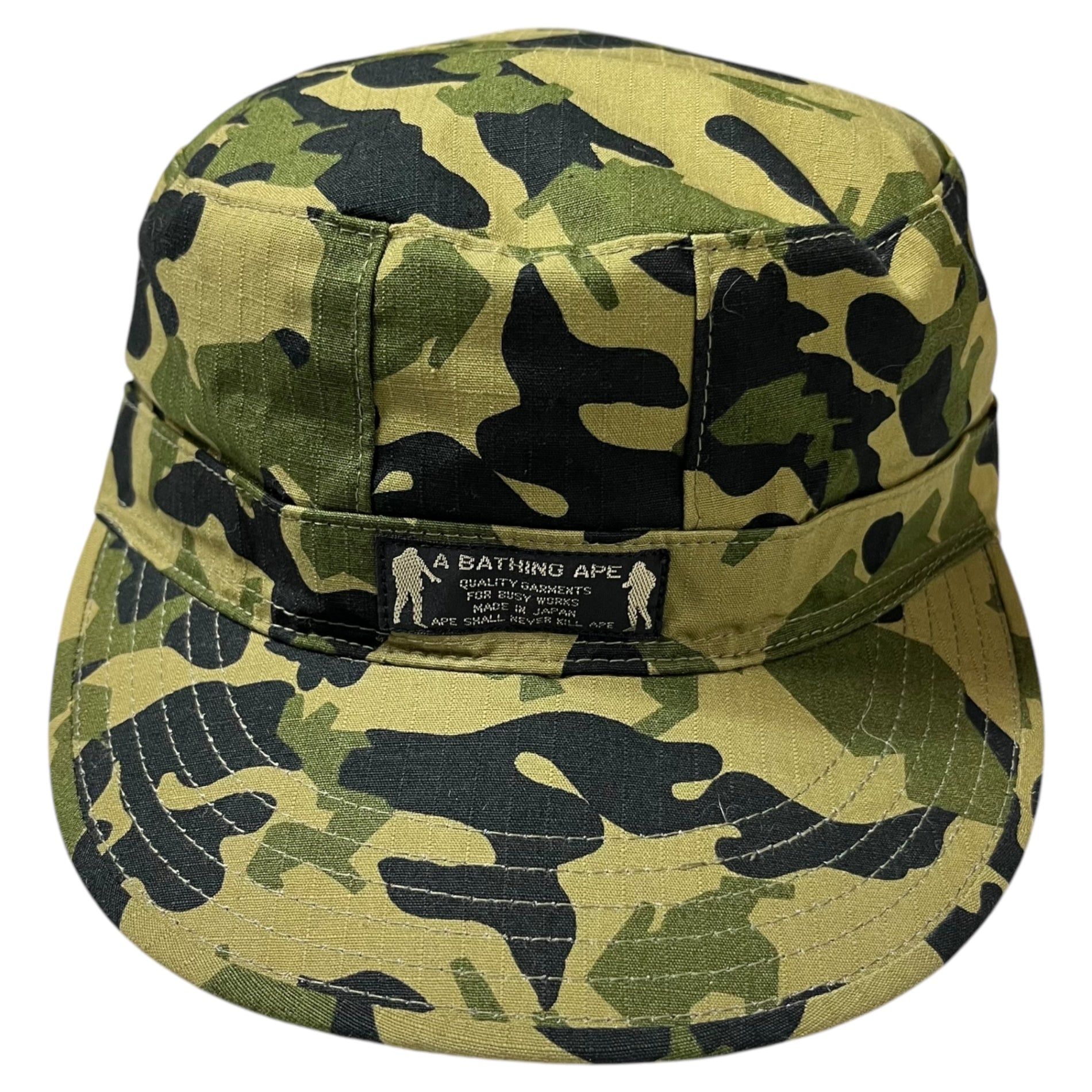 A BATHING APE(アベイシングエイプ) 90's Early camouflage work cap 初期 カモフラ ワークキャップ 90年代 M カーキ