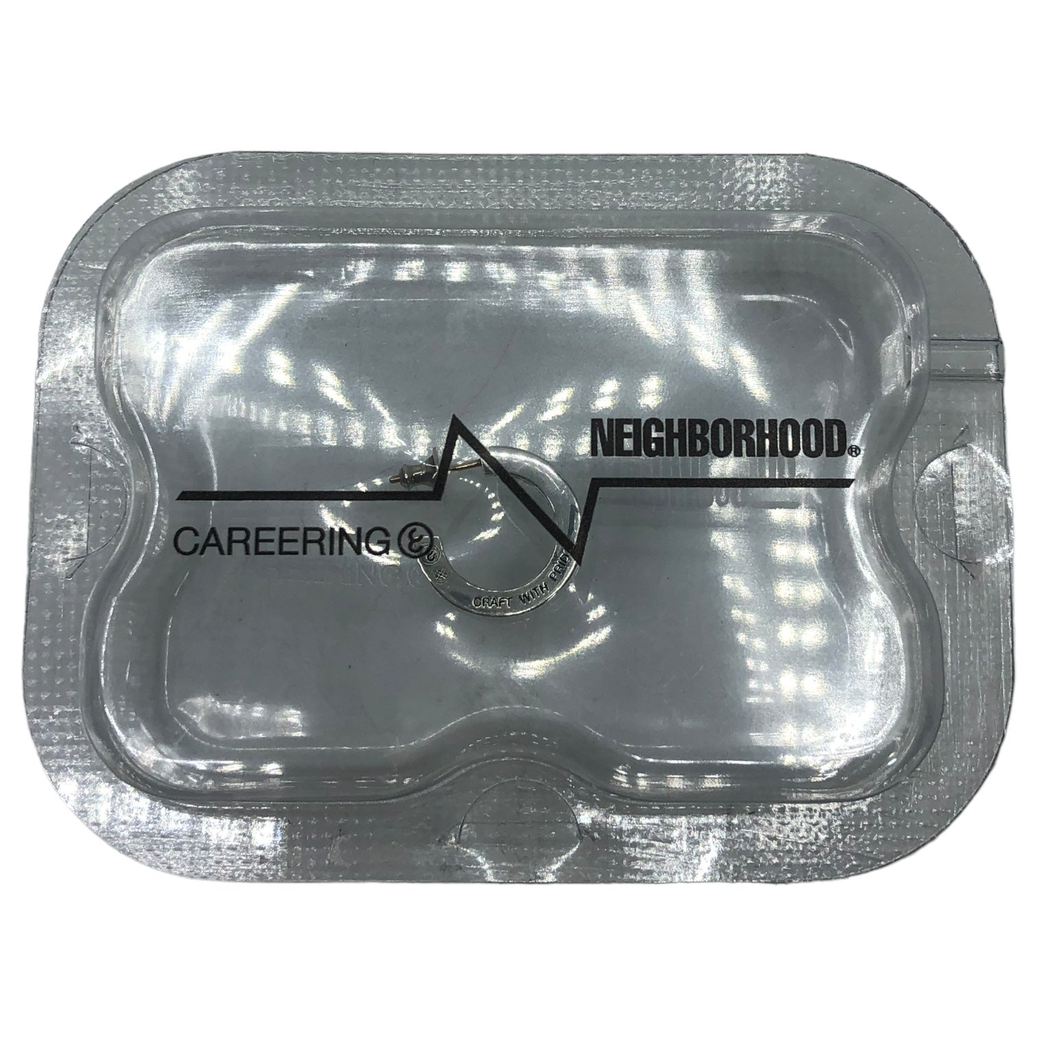 CAREERING×NEIGHBORHOOD(キャリアリング×ネイバーフッド) collaboration ring コラボ ピアス SV925 シルバー ホストK18 NHCR301/S-C シルバー 片耳 ケース付属