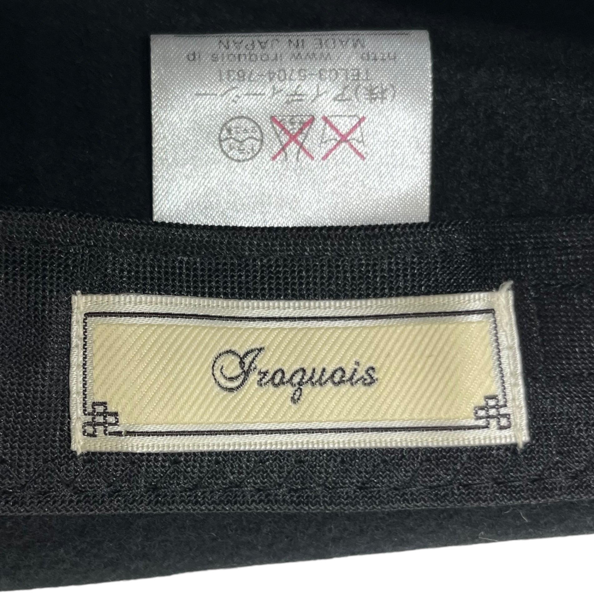 iroquois(イロコイ) cross felt hat クロス フェルト ハット ワイドブリム 885204 FREE ブラック