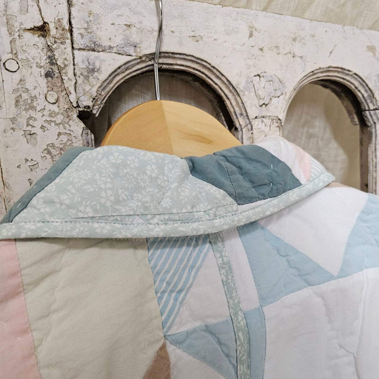 used_(ユーズド) Patch_ quilted patchwork handmade jacket/キルティングパッチワークハンドメイドジャケット M ミックス