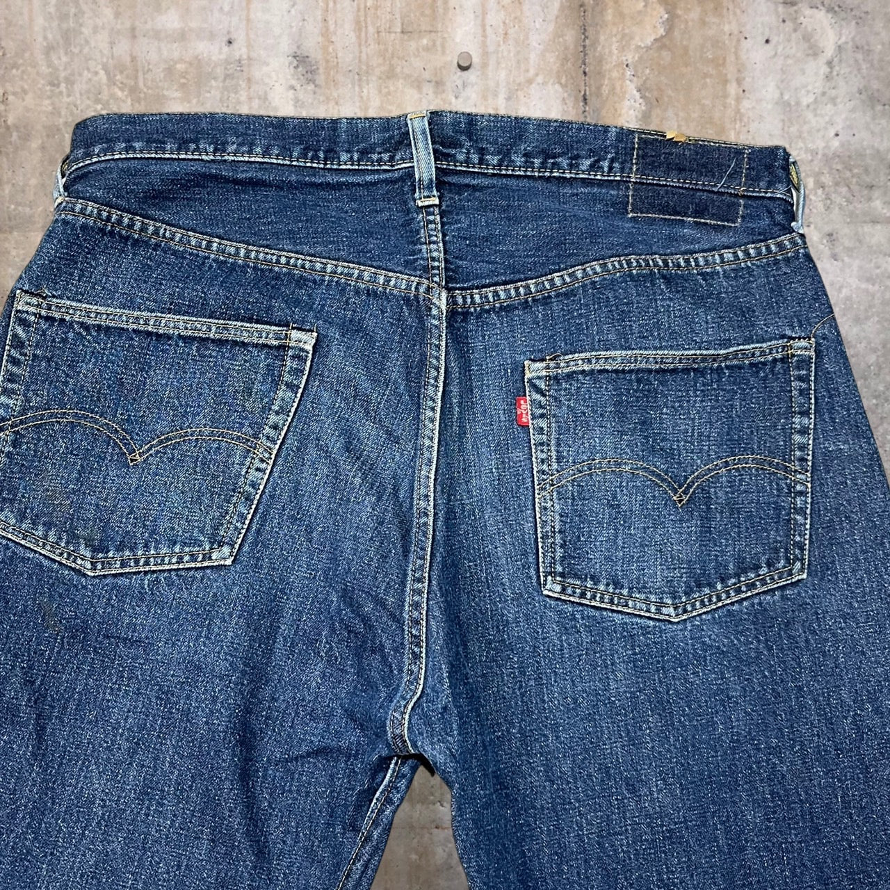 Levi's(リーバイス) 70's 66前期501vintage denim pants/ヴィンテージデニムパンツ/ストレート 表記無し(W37程度) インディゴ/濃紺 1975年1月製造 70年代 70s スモールe 赤耳