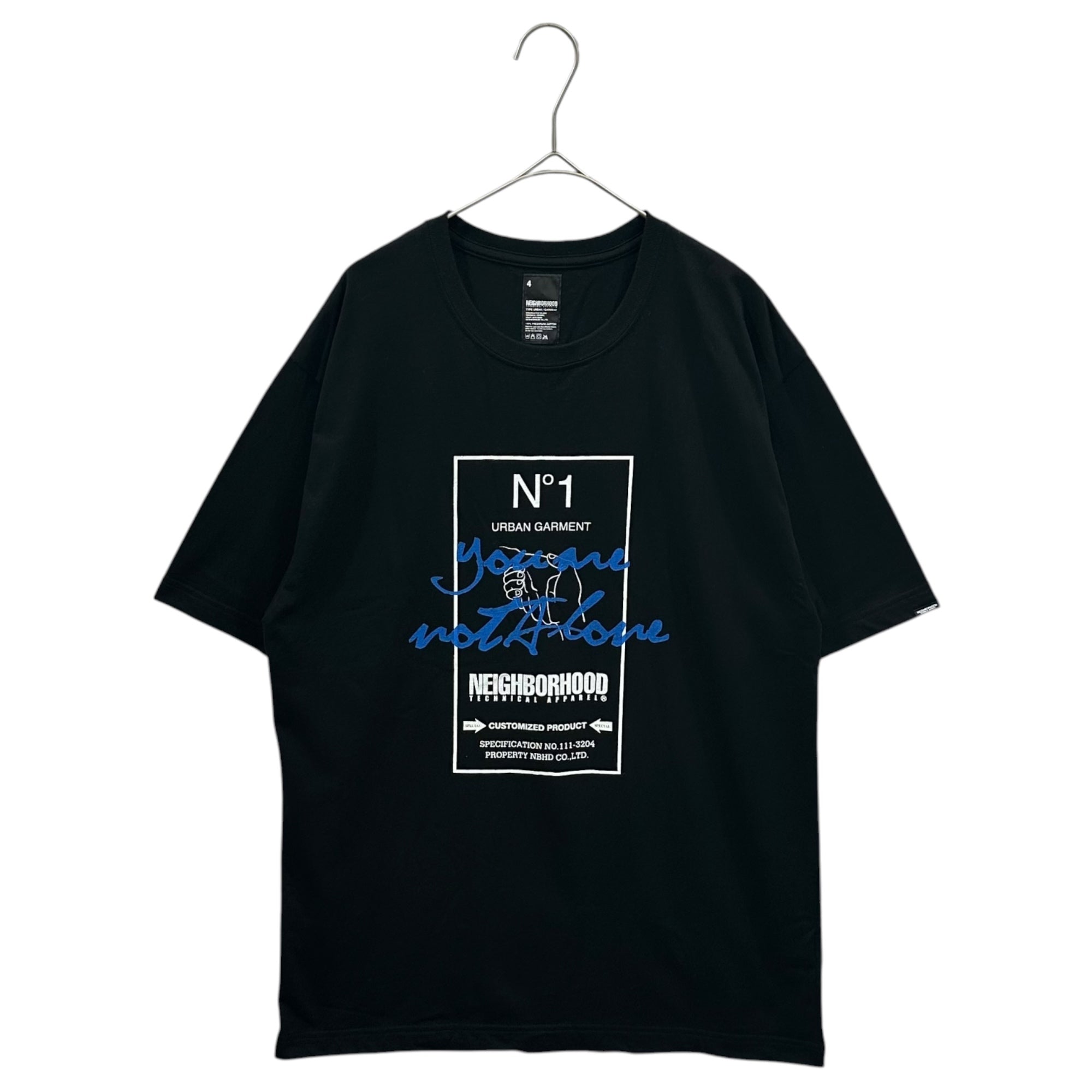 NEIGHBORHOOD(ネイバーフッド) NOT ALONE / C-TEE . SS チャリティー Tシャツ 111PCNH-STM09S XL ブラック N°1 TYPE URBAN / GARMENT