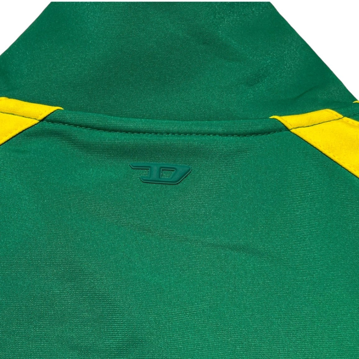 DIESEL(ディーゼル) AMST-SMEETCH logo track jacket ロゴ トラック ジャケット A05820 S グリーン×イエロー ジャージ ブルゾン