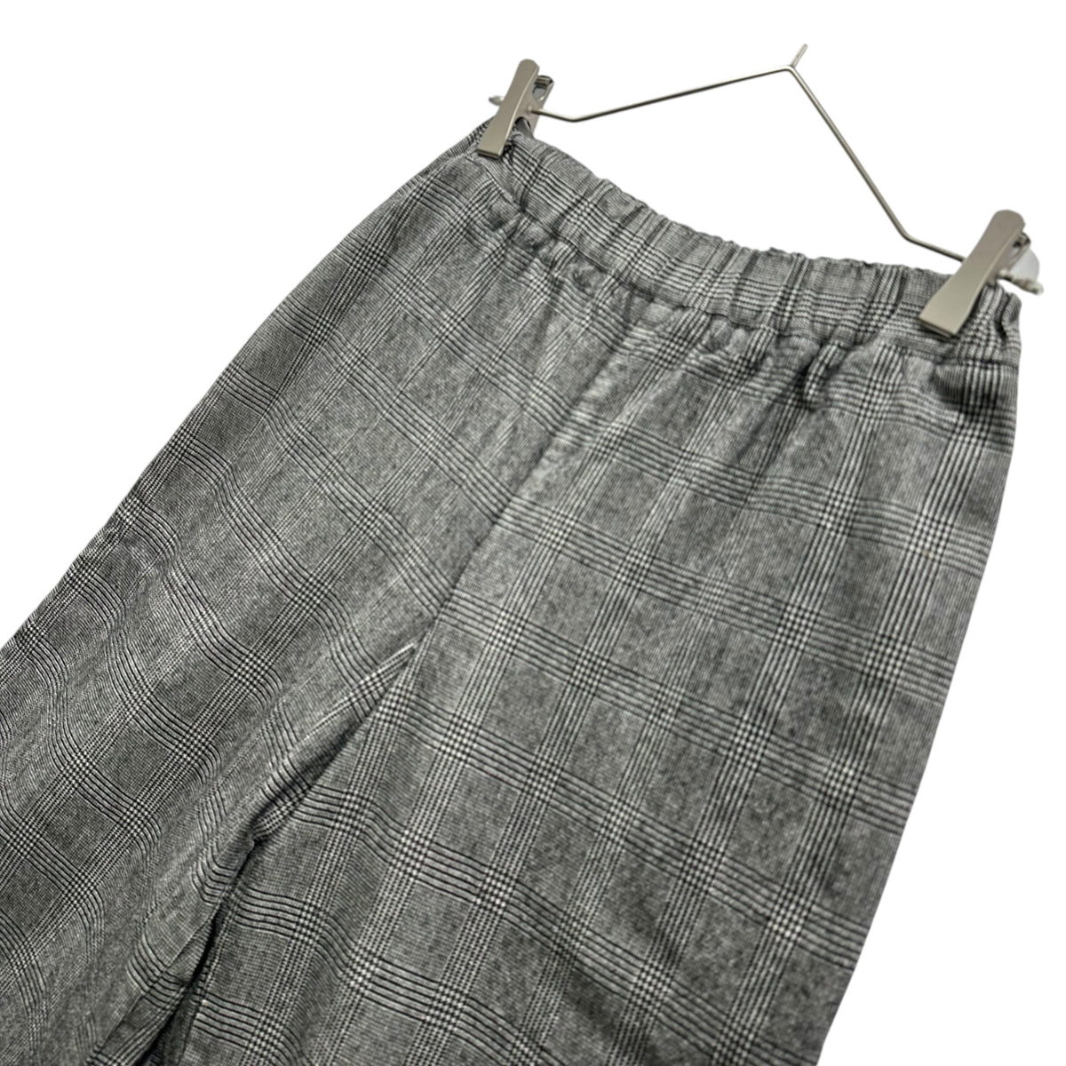 robe de chambre COMME des GARCONS(ローブドシャンブルコムデギャルソン) 1999AW Side-Lace Glen Check Straight-Leg Wool Pants サイドレース グレンチェック ストレート ウール パンツ RP-040210 FREE ブラック×ホワイト AD1999 アーカイブ