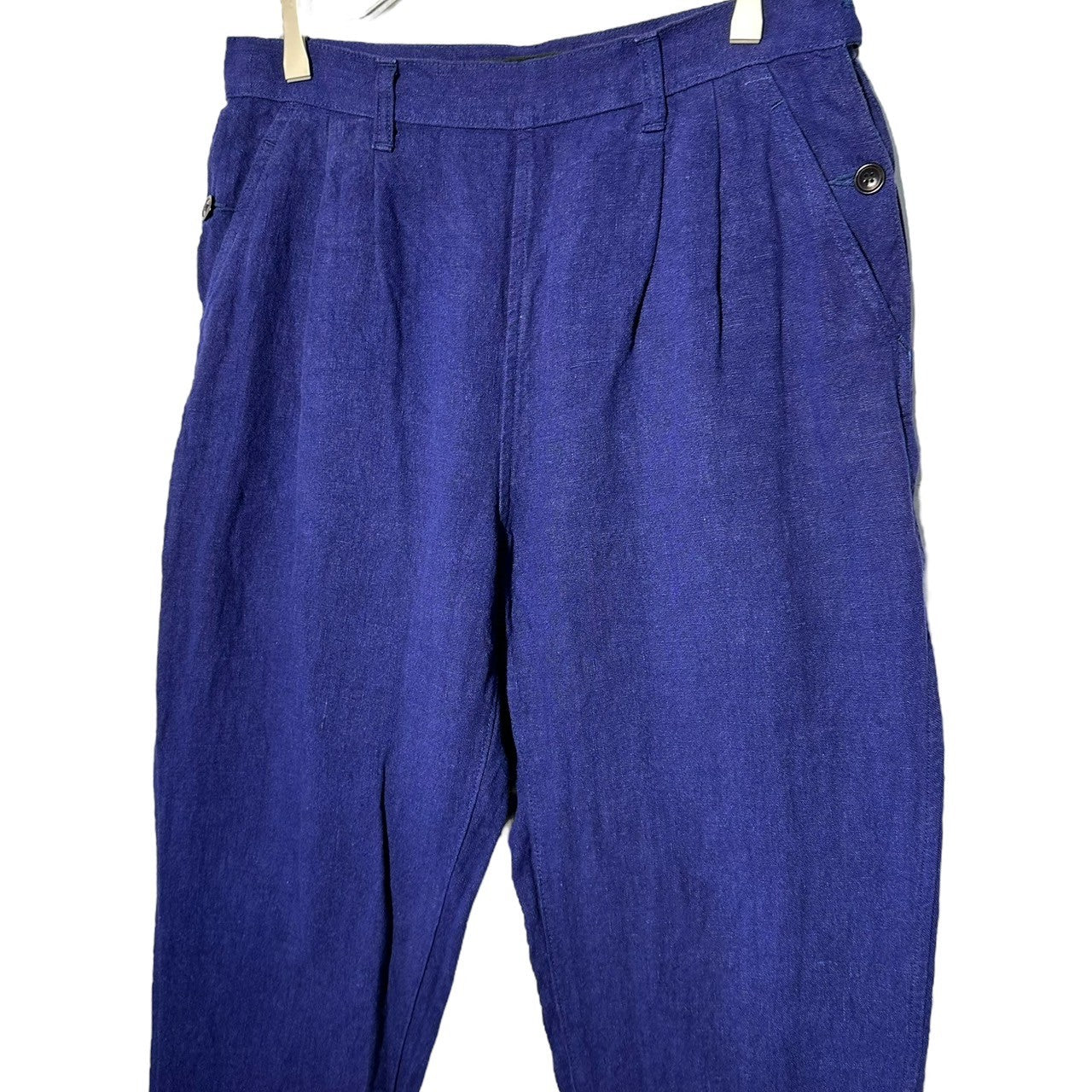 COMME des GARCONS JUNYA WATANABE(コムデギャルソンジュンヤワタナベ) 14SS Linen-Like 2-Tuck Cotton Pants リネン ライク 2タック コットン パンツ JM-P037 M ネイビー AD2013