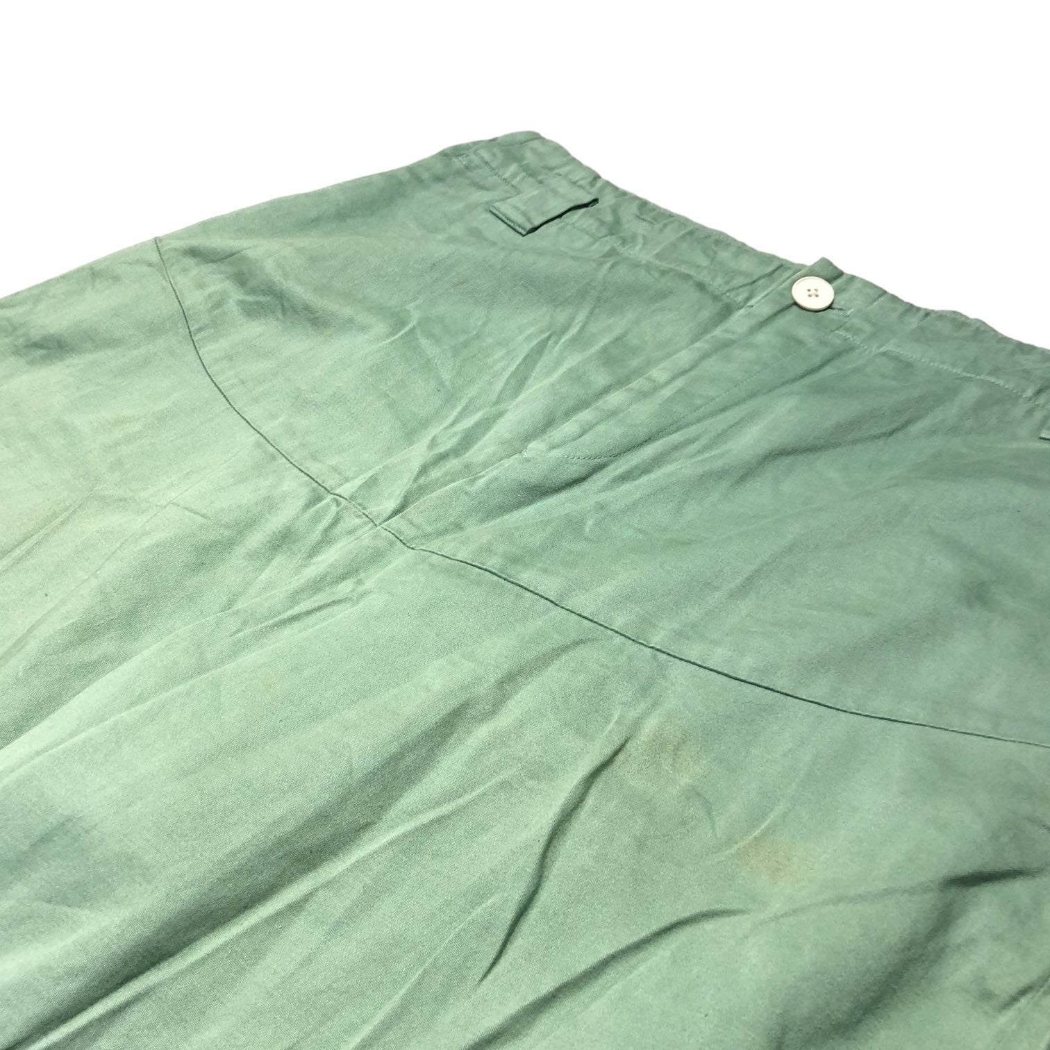 Dulcamara(ドゥルカマラ) Cotton linen wide easy pants コットン リネン ワイド イージー パンツ SIZE 1(S) グリーン
