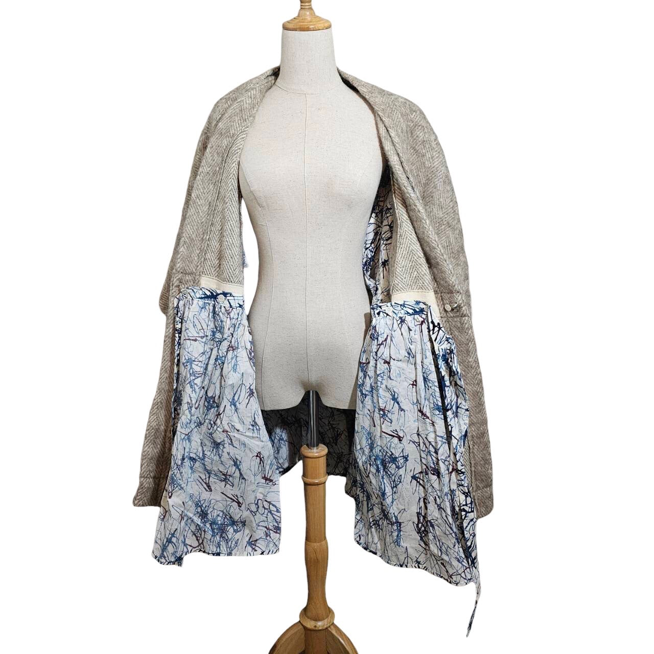 homspun(ホームスパン) レイヤードベスト SIZE FREE ベージュ×ホワイト×ブルー