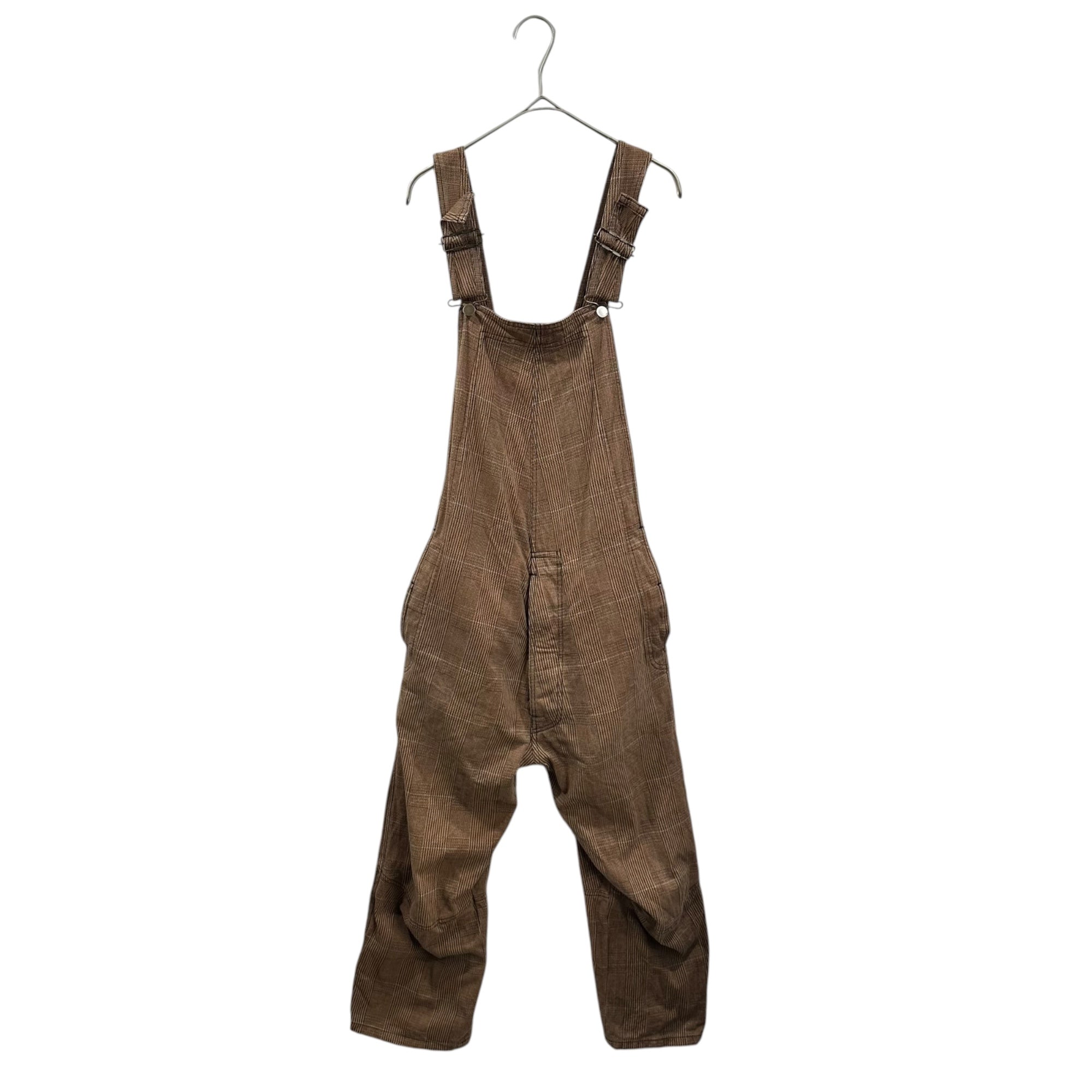 Christopher Nemeth(クリストファーネメス) 90's Vintage Checked Overalls ヴィンテージ チェック オーバーオール S ブラウン 90年代 アーカイブ