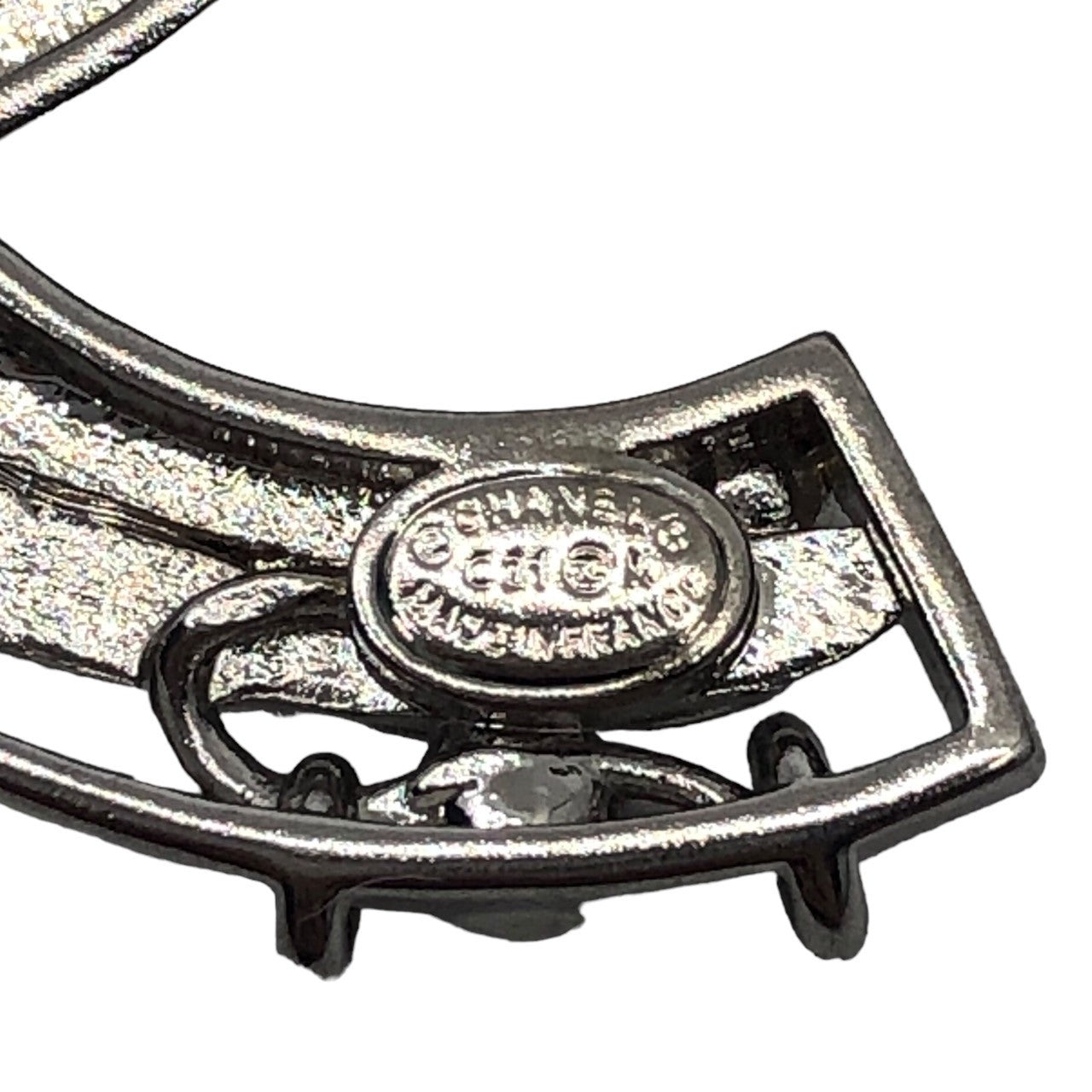 CHANEL(シャネル) 2021 rhinestone coco mark brooch ランストーン ココマーク ブローチ シルバー 箱付