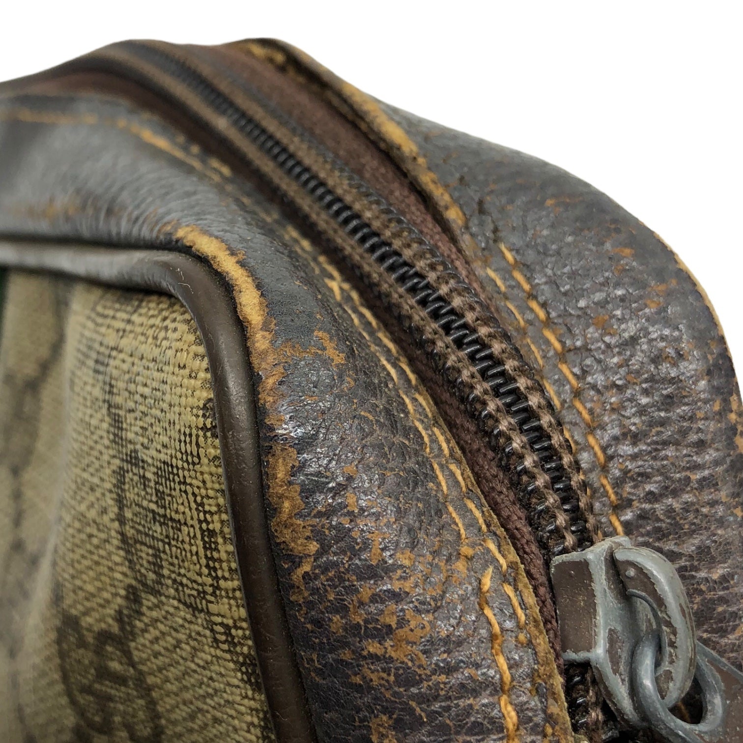 GUCCI(グッチ) Sherry line GG canvas clutch bag シェリーライン GG キャンバス クラッチ バッグ 010・373. ベージュ OLD GUCCI セカンド ポーチ