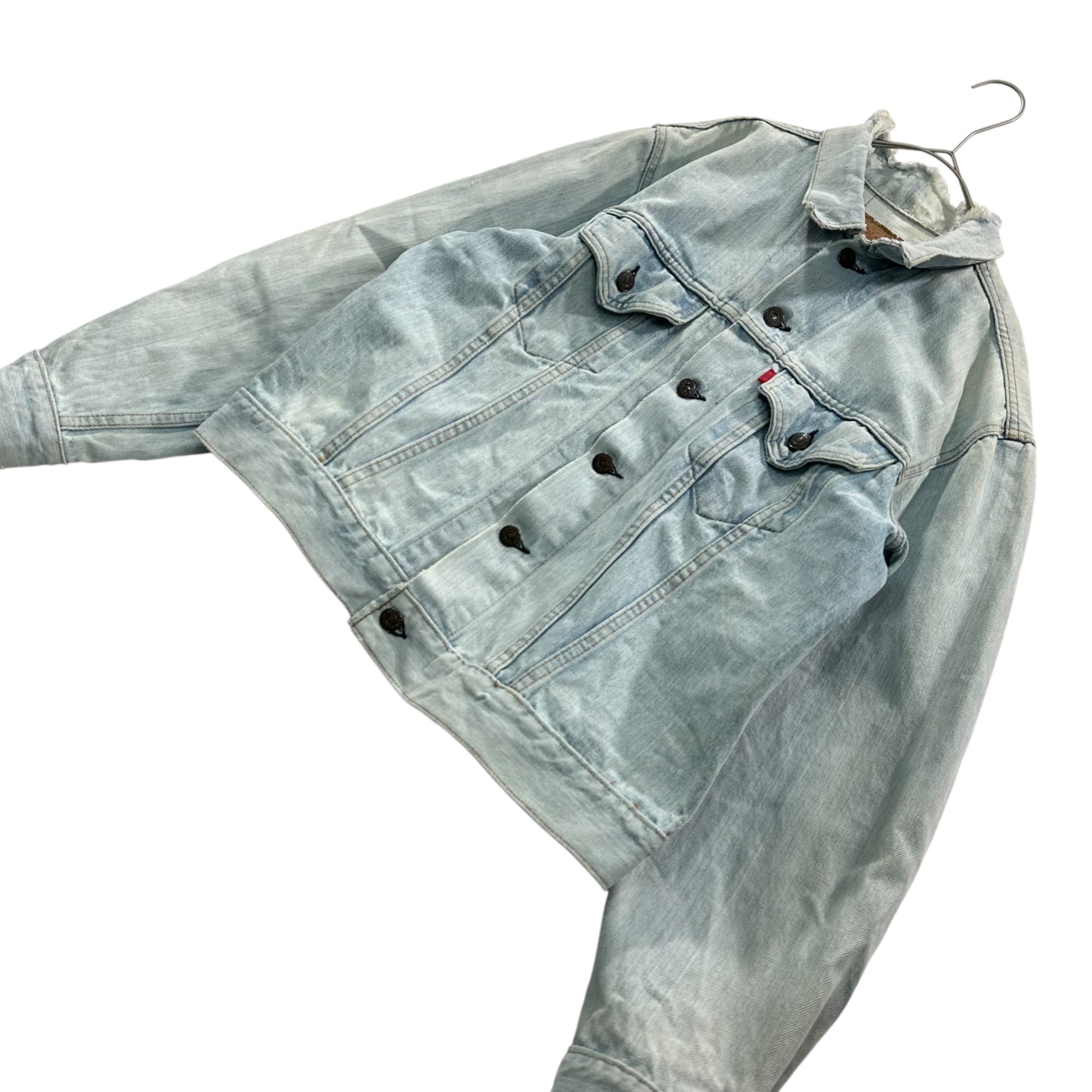 Levi's(リーバイス) 70's 70505 4th USA made Tracker Denim Jacket トラッカー デニム ジャケット (42~44程度) ライトインディゴ 70年代 ボタン裏524 small e ヴィンテージ ビッグサイズ