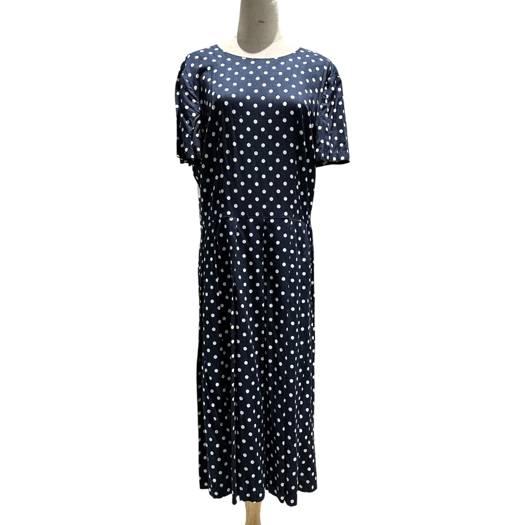 COMME des GARCONS COMME des GARCONS(コムデギャルソンコムデギャルソン) 14SS Polka Dot Apron Dress ドット柄 エプロン ワンピース RM-O023 M ネイビー×ホワイト AD2013