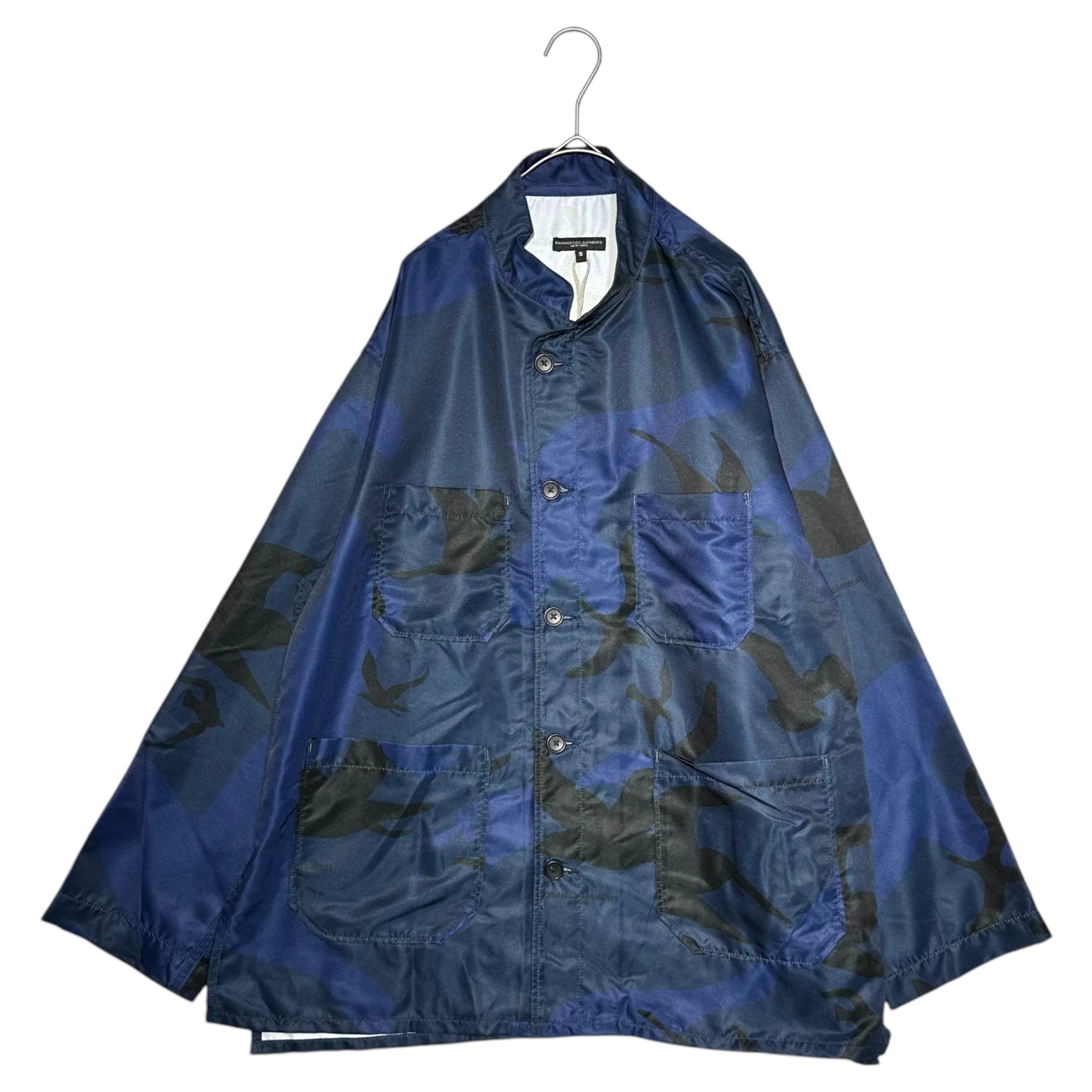 Engineered Garments(エンジニアードガーメンツ) Dayton Shirt – Poly Segull Print Poplin デイトン シャツ – ポリ シーガル プリント ポプリン S ネイビー カモフラ ジャケット カバーオール コックシャツ