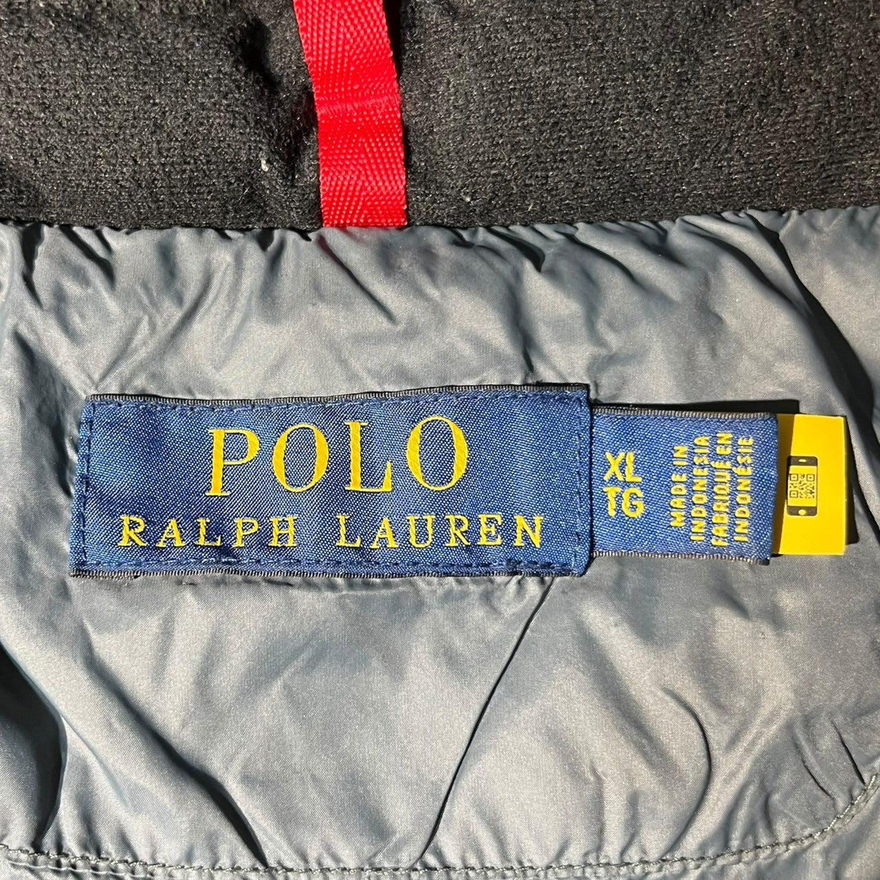 POLO RALPH LAUREN(ポロラルフローレン) Horse Logo Embroidery Nylon Hooded Down Vest ホース ロゴ 刺繍 ナイロン フーデット ダウン ベスト XL ブラック 参考定価55,000円