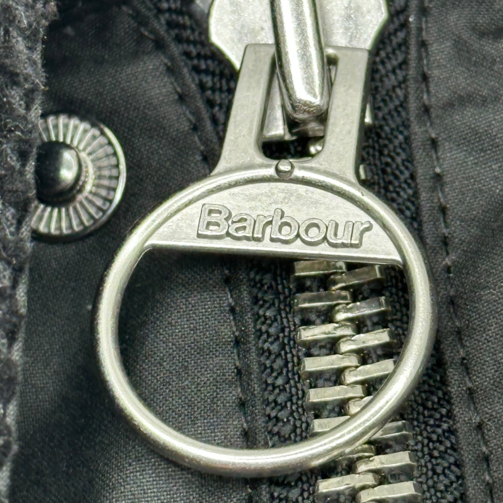 Barbour(バブアー) 24AW TRANSPORT トランスポート ワックス コットン ショート ブルゾン 242MWX1678 36(S程度) ブラック オイルド ジャケット ショート丈