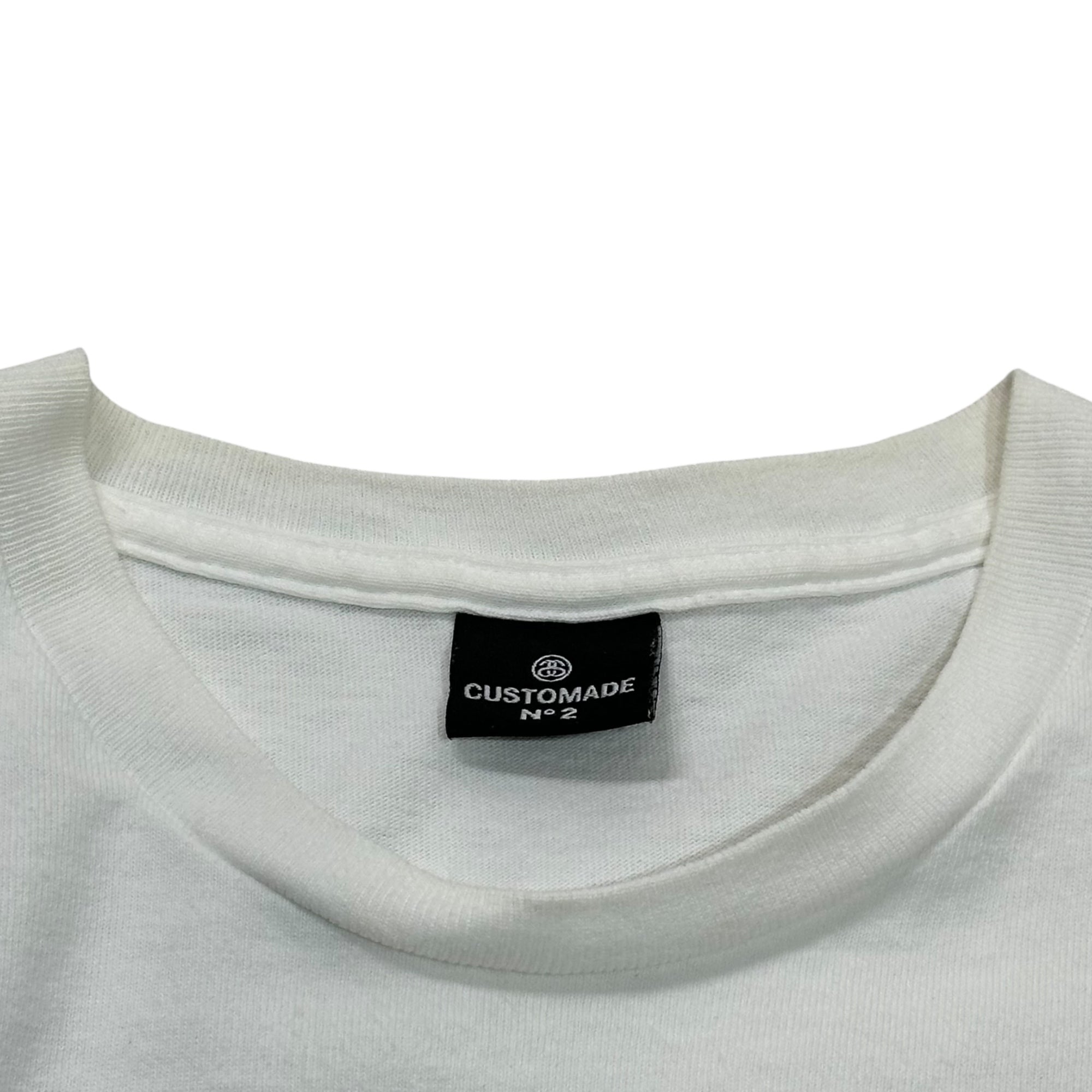 STUSSY(ステューシー) 00's USA made CUSTOMADE SUEKWON for STUSSY T-shirt カスタムメイド スークウォン ステューシー フォト プリント Tシャツ 表記無(M程度) ホワイト×グレー USA製 I LOVE NY