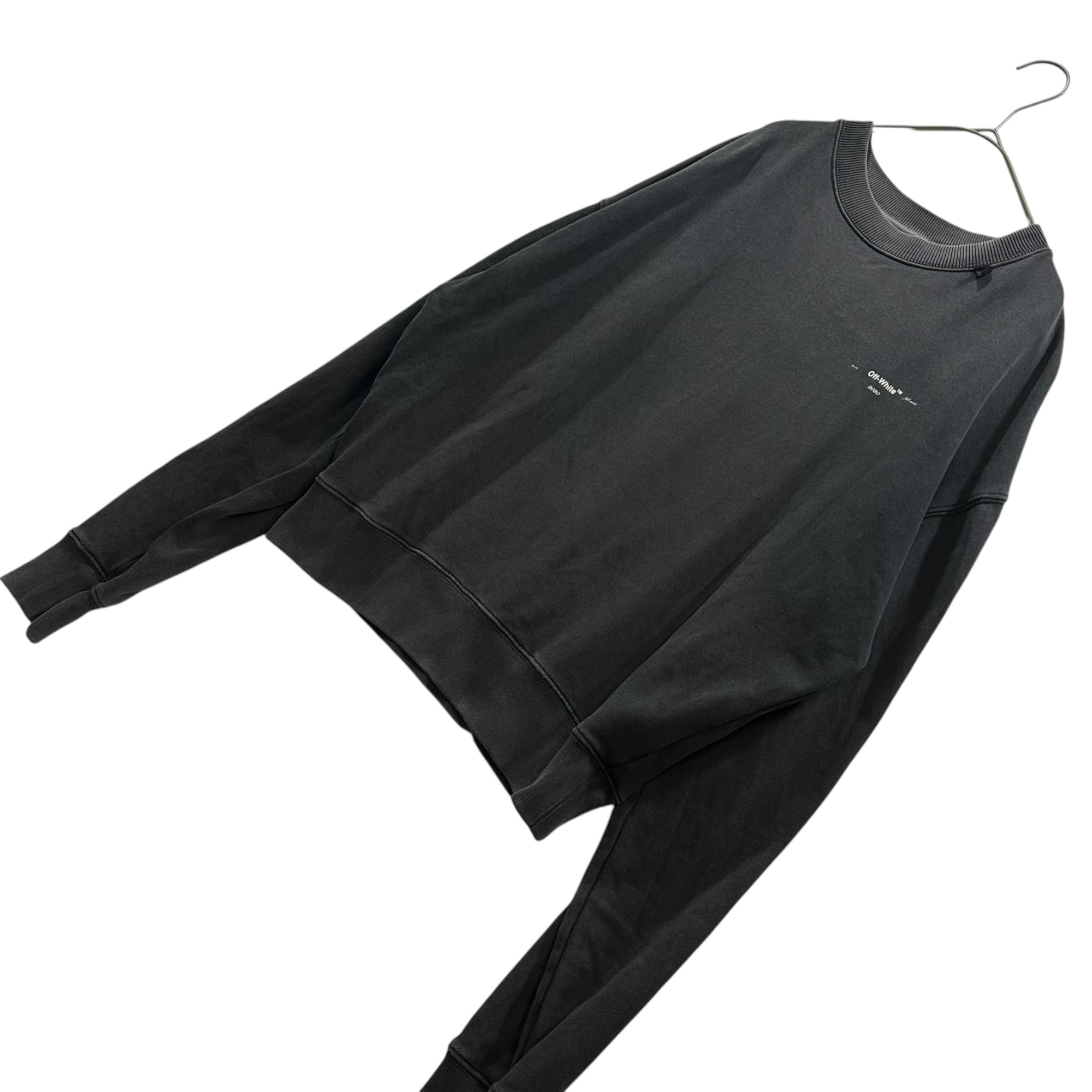 Off-White(オフホワイト) 19AW ABSTRACT ARROWS アブストラクト アロー クルーネック スウェット OMBA035F19E30011 XS グレー