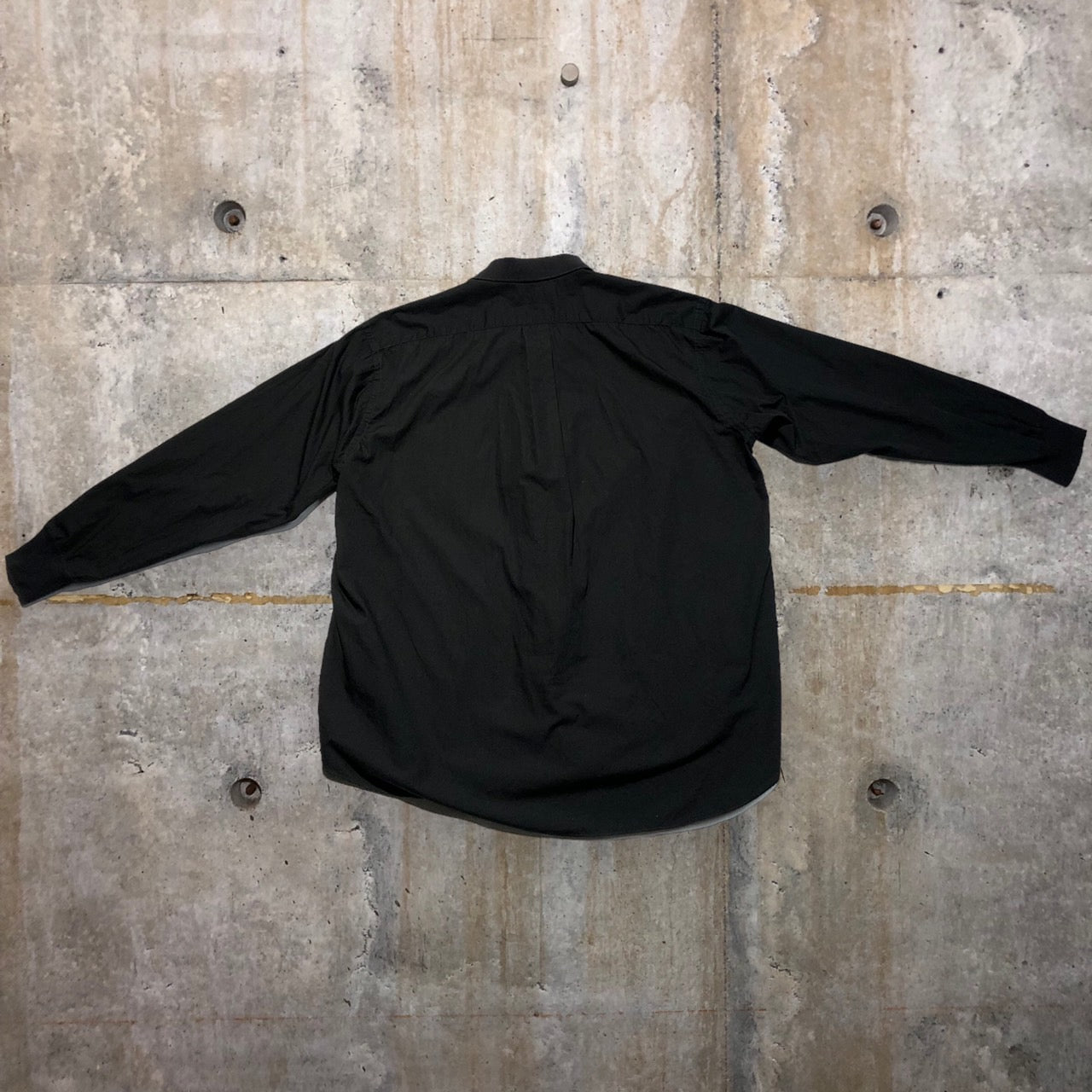 COMME des GARCONS HOMME(コムデギャルソンオム) 80'sリブオープンカラーシャツ HB-110170 表記なし(L程度) ブラック AD1988 田中オム