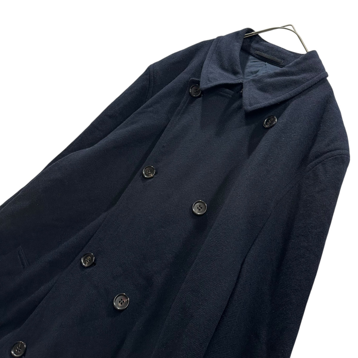 COMME des GARCONS HOMME PLUS(コムデギャルソンオムプリュス) 1997AW Double-Layer Wool Half Coat ダブル ウール ハーフ コート PC-040040 M ネイビー AD1997 90s アーカイブ