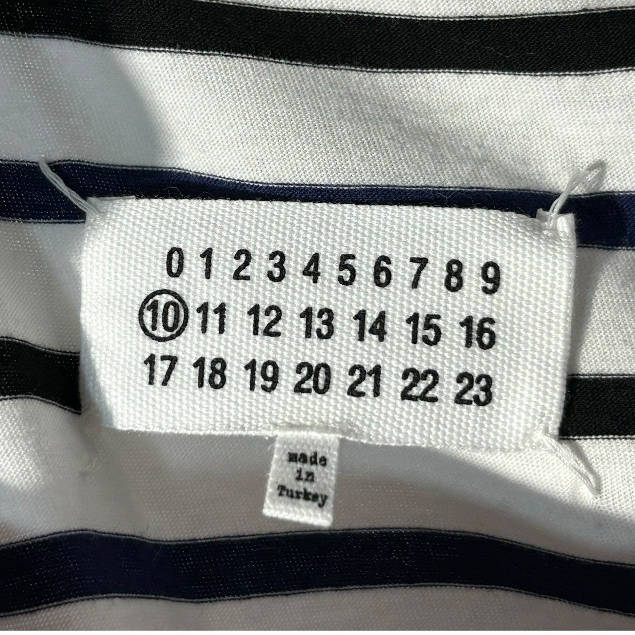 MAISON MARGIELA(メゾンマルジェラ) 18SS PACK T-SHIRT BORDER パック ボーダー Tシャツ S50GC0502 XS ホワイト×ブルー×ブラック