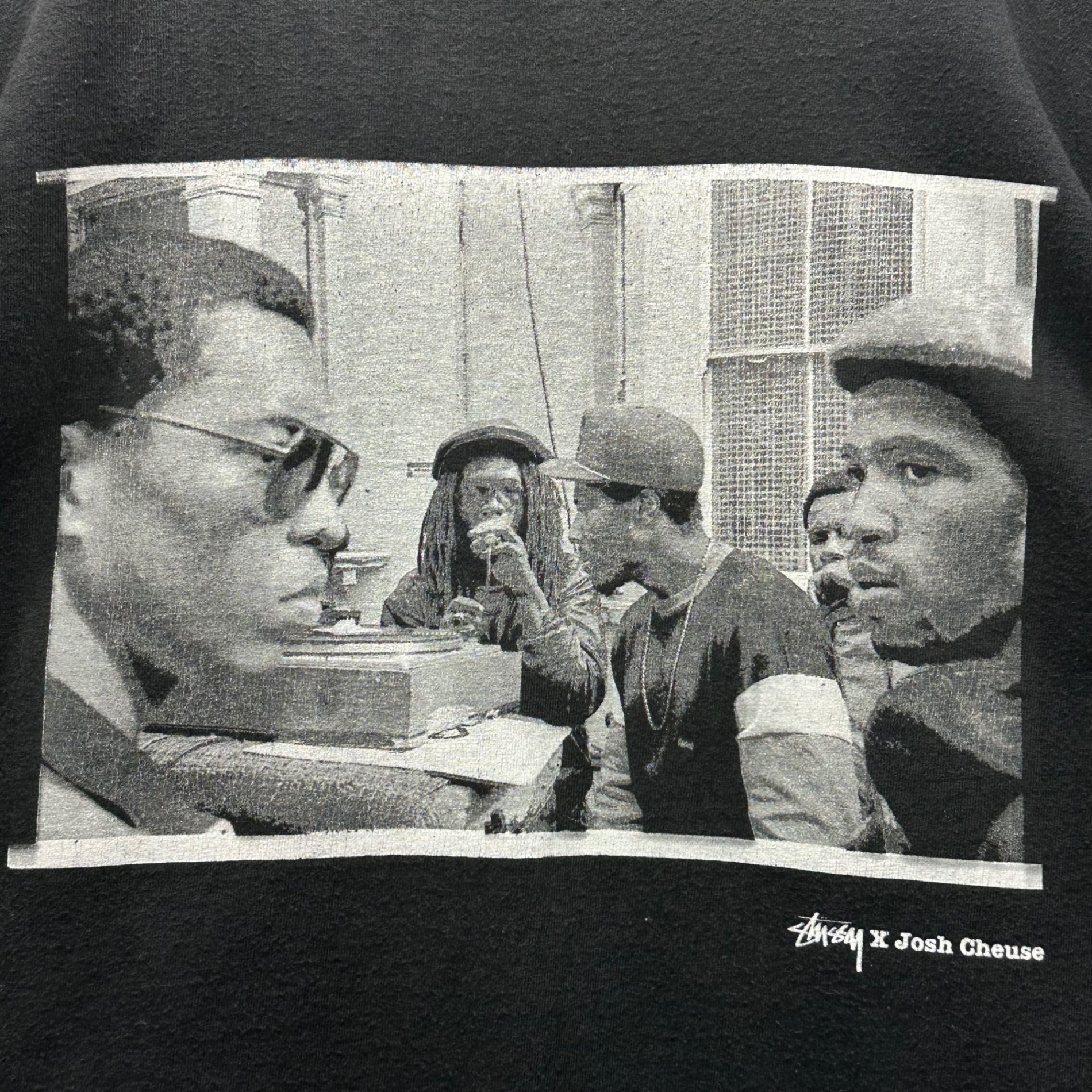 STUSSY(ステューシー) 00's ”X Josh Cheuse” photo print tee ジョシュ チーズ フォトプリント Tシャツ L ブラック OLD