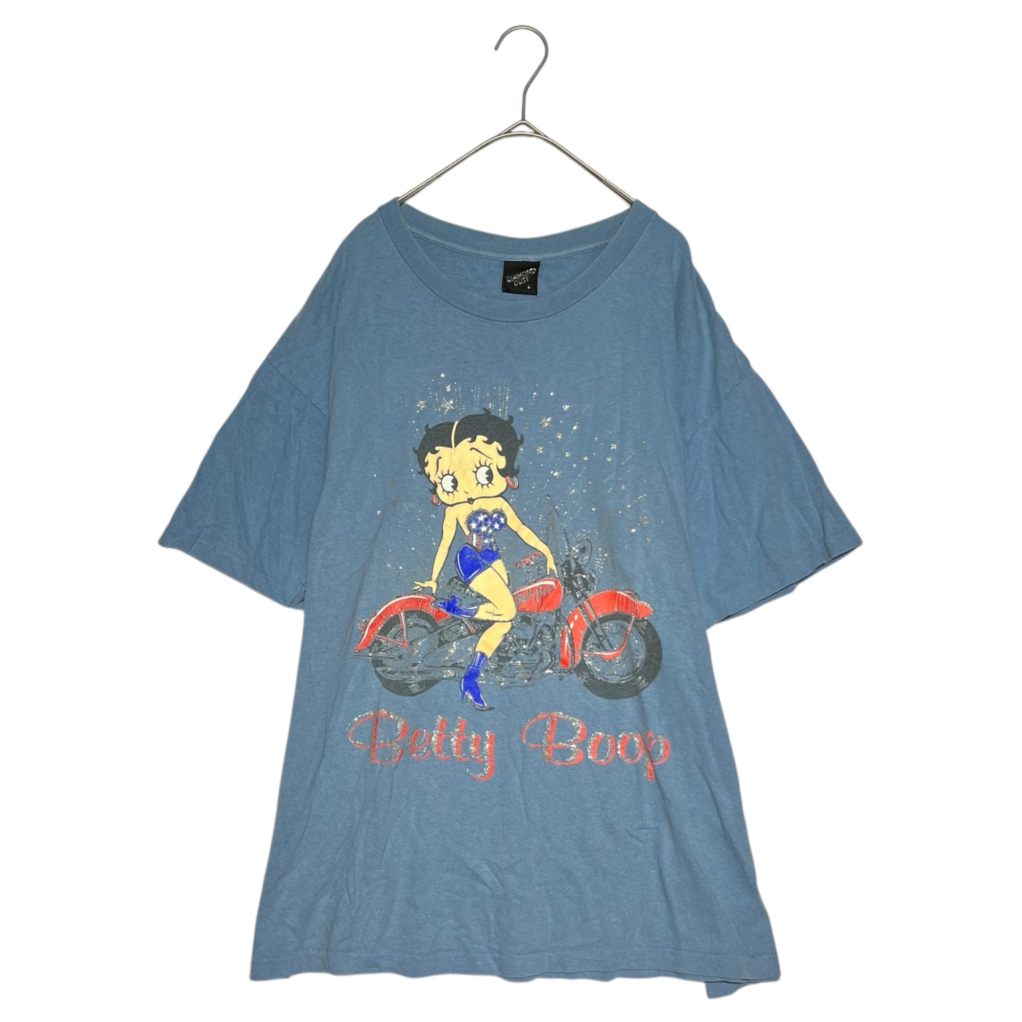 VINTAGE(ヴィンテージ) ©1994 BETTY BOOP riding a bike Tee ベティー バイク Tシャツ L ブルー 90年代 90's ヴィンテージ キャラクター
