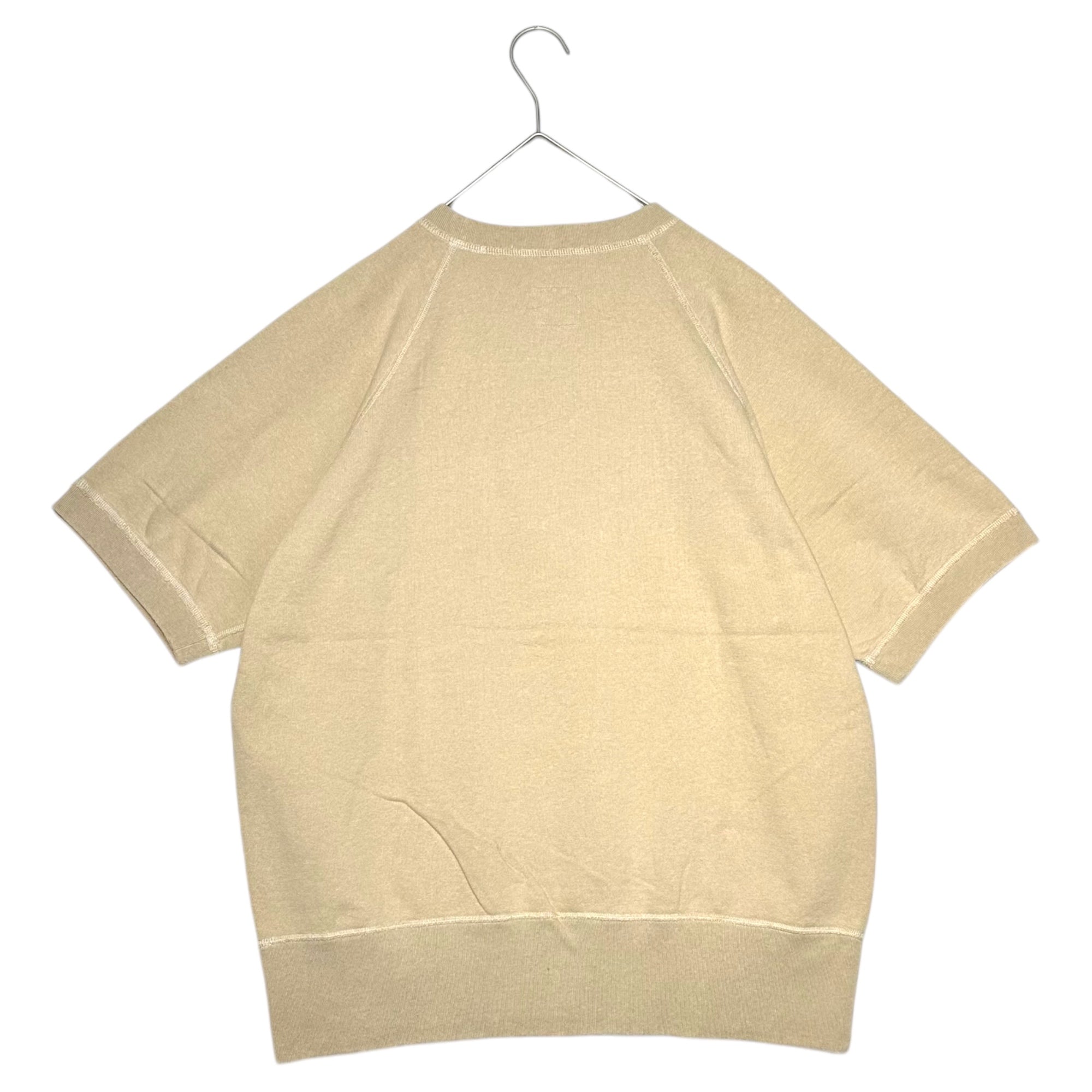 TOUJOURS(トゥジュー) Half Sleeve Raglan Pullover ハーフ スリーブ ラグラン プルオーバー EM36XC02 FREE ベージュ スウェット Tシャツ 半袖