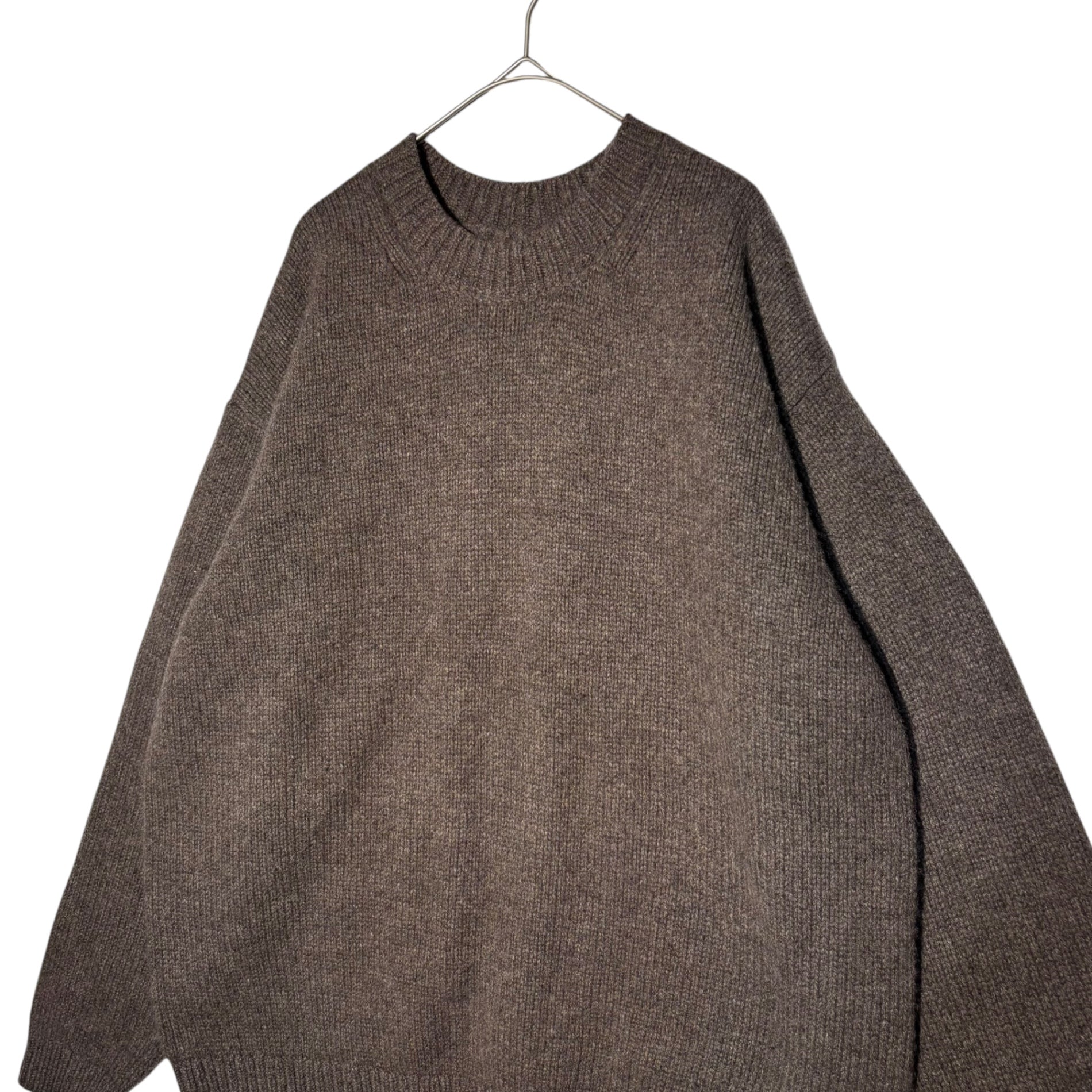 Steven Alan(スティーブンアラン) ハミルトンラムズウール LOOSEモックネック ニット 8113-104-0367 3(L程度) ブラウン