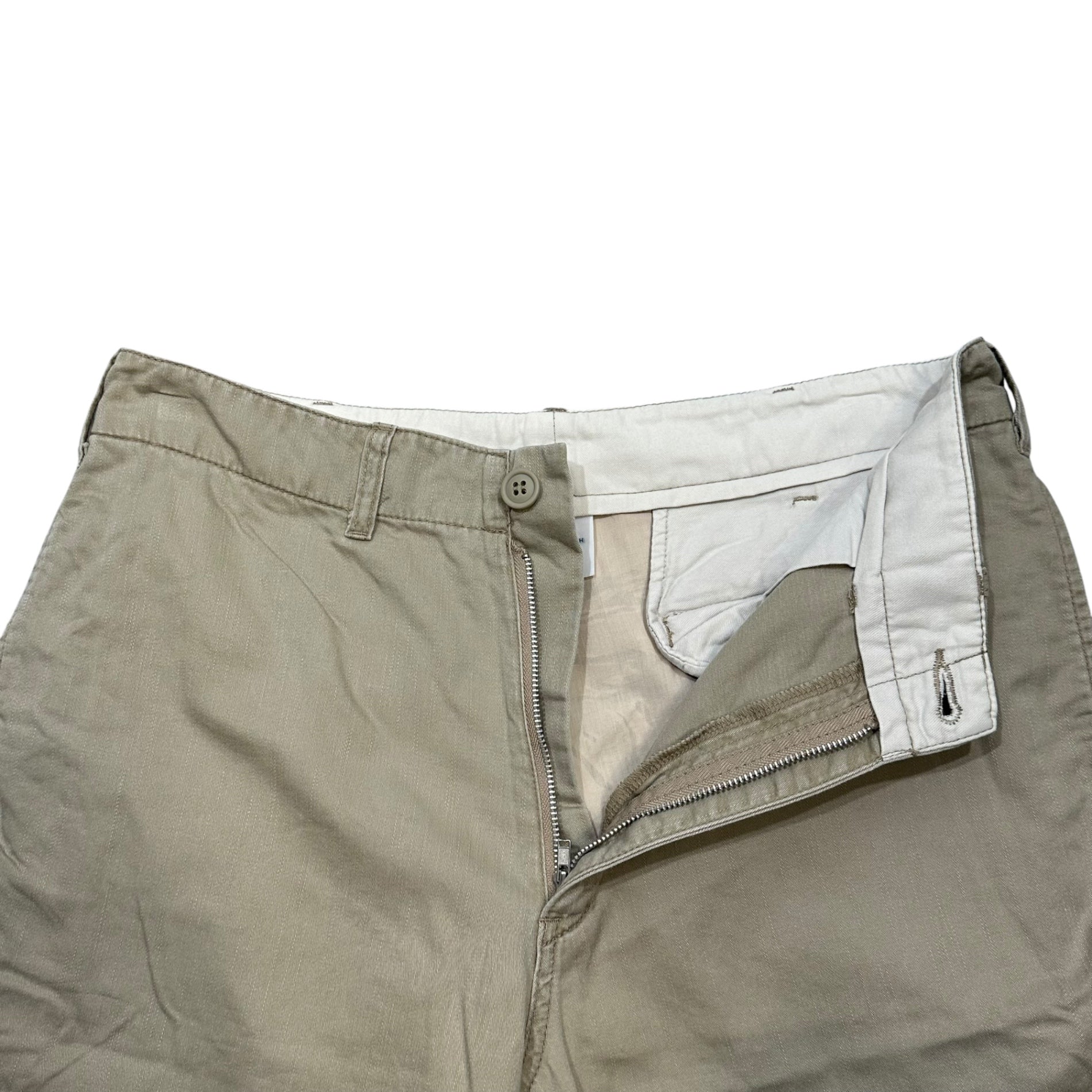 GOODENOUGH(グッドイナフ) 00's Tiger-Camo Patchwork Shorts タイガーカモ 切替 ショーツ M ベージュ ハーフ ショート パンツ