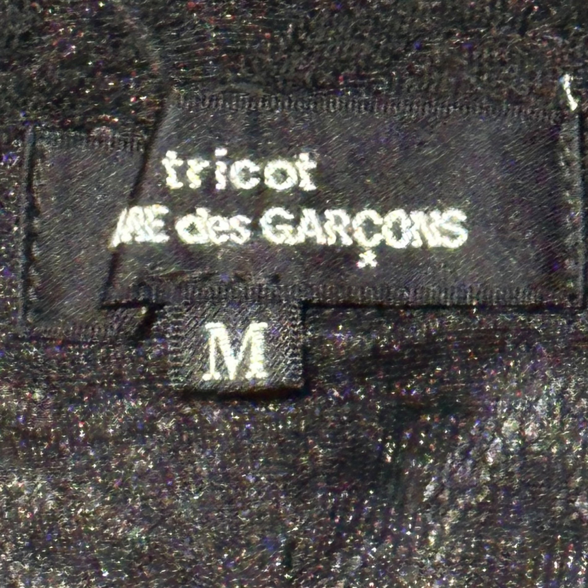 tricot COMME des GARCONS(トリココムデギャルソン) 12AW Asymmetrical Lace Round Collar Jacket アシンメトリー レース 丸襟 ジャケット TJ-T016 M ブラック AD2012