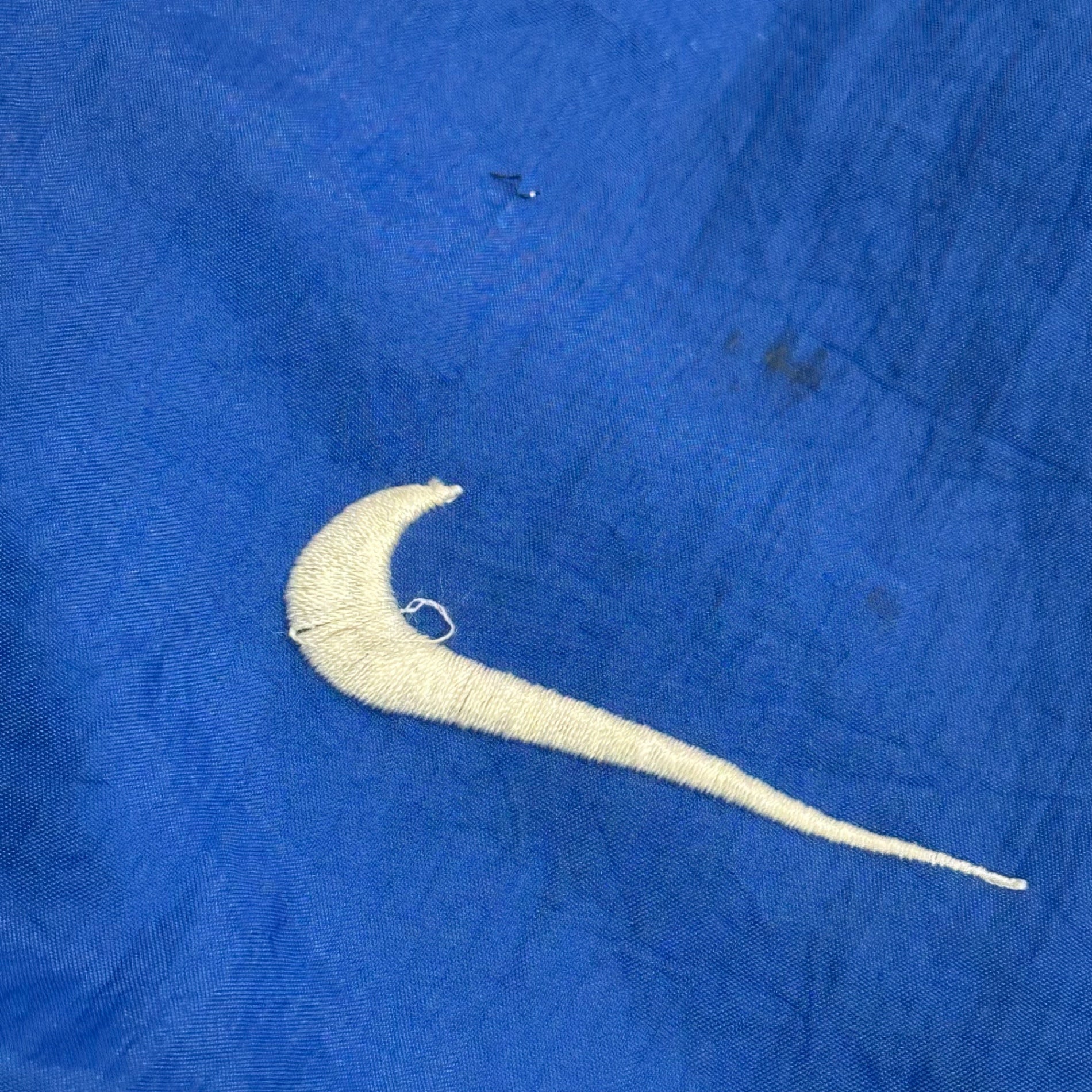 NIKE(ナイキ) 90’s Half-Zip Pullover Large Swoosh Padded Jacket ハーフジップ プルオーバー ビッグ スウッシュ 中綿 ジャケット NME 920220 KL4 M ブルー×ホワイト 90年代 白タグ ビッグ スウッシュ プルオーバー 中綿