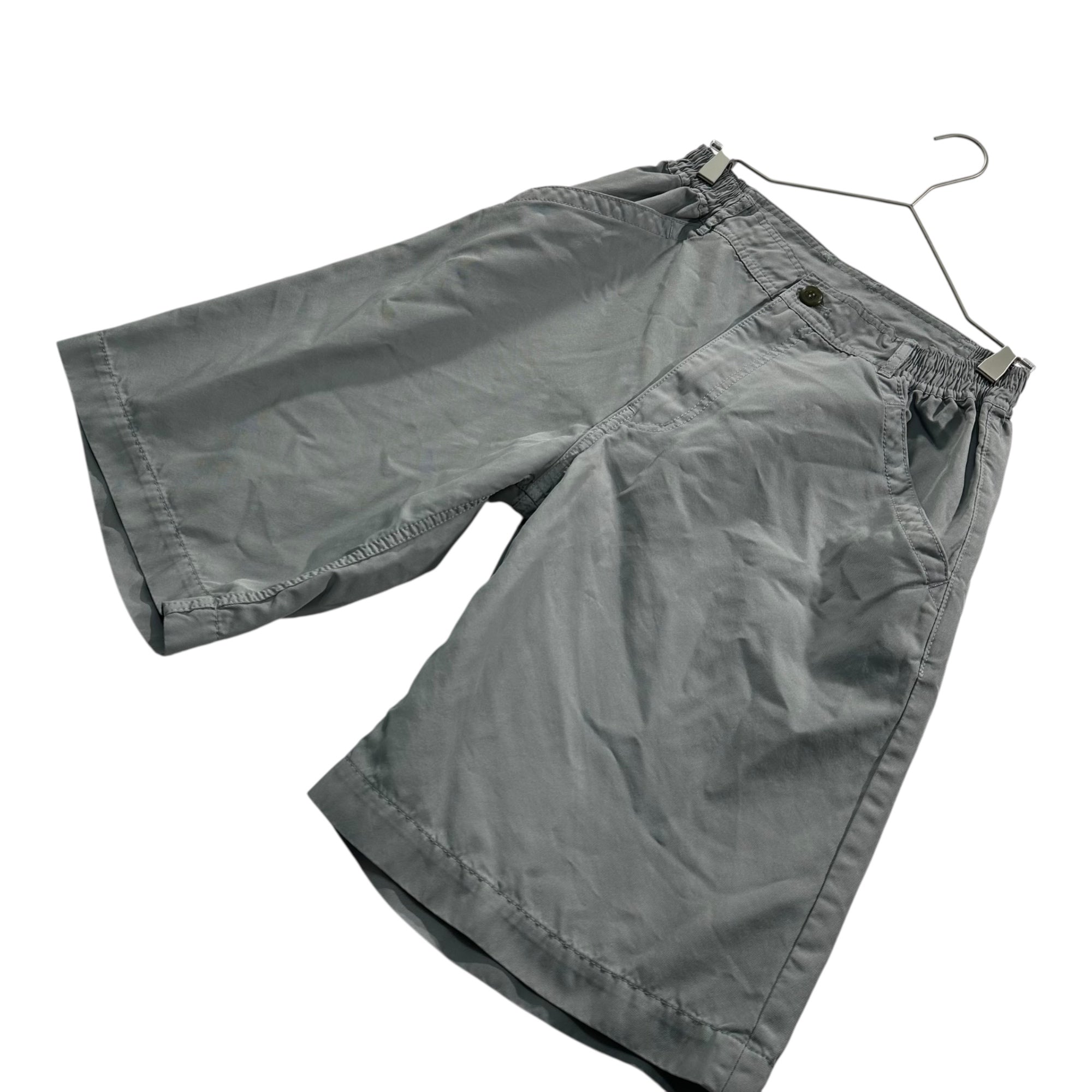 COMME des GARCONS HOMME DEUX(コムデギャルソンオムドゥ) 25SS Esther Gabardine Product Processing Shorts エステルギャバジン 製品加工 ハーフパンツ DO-P045 M グレー AD2024